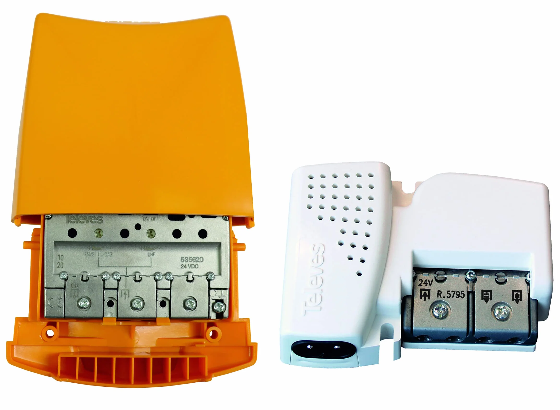 Kit Amplificador 36 dB + Fuente de alimentación 24V 2 Salidas. Segundo dividendo Digital 5G. No Compatible con parabólica