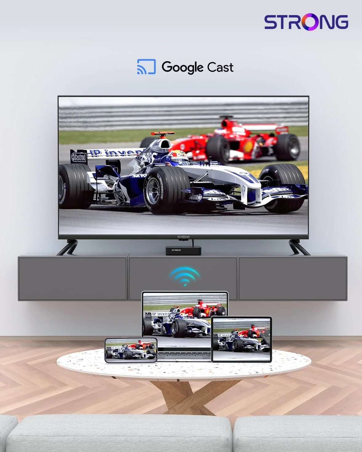 Leap-S3 4K UHD Google TV Streaming Box con Puerto Ethernet, 2 GB de RAM + 16 GB de Almacenamiento, Chromecast Integrado, WiFi, Control por Voz de Google, HDR10+