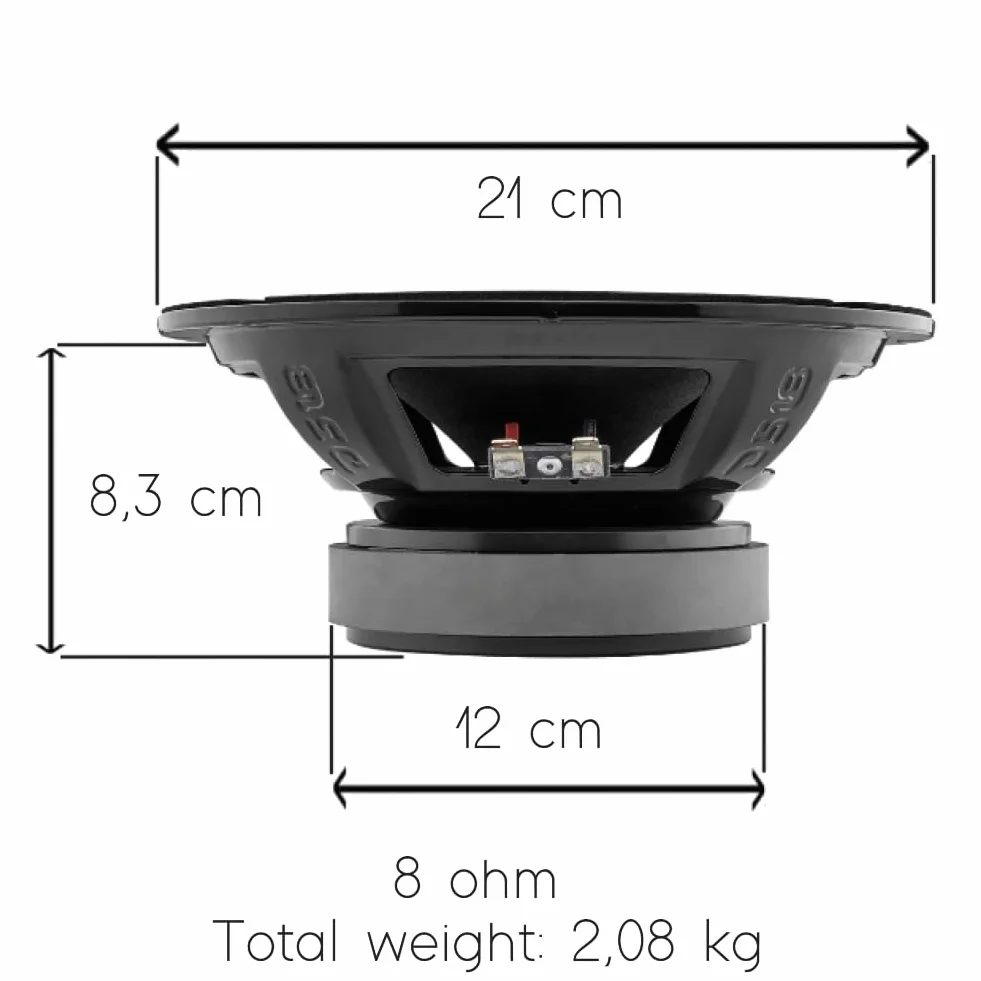 GK SOUND DS 18 PRO-88XA Mid Bass Altavoz 20cm 200mm 8" 275W RMS 550W Max 8 Ohm 97.8 dB