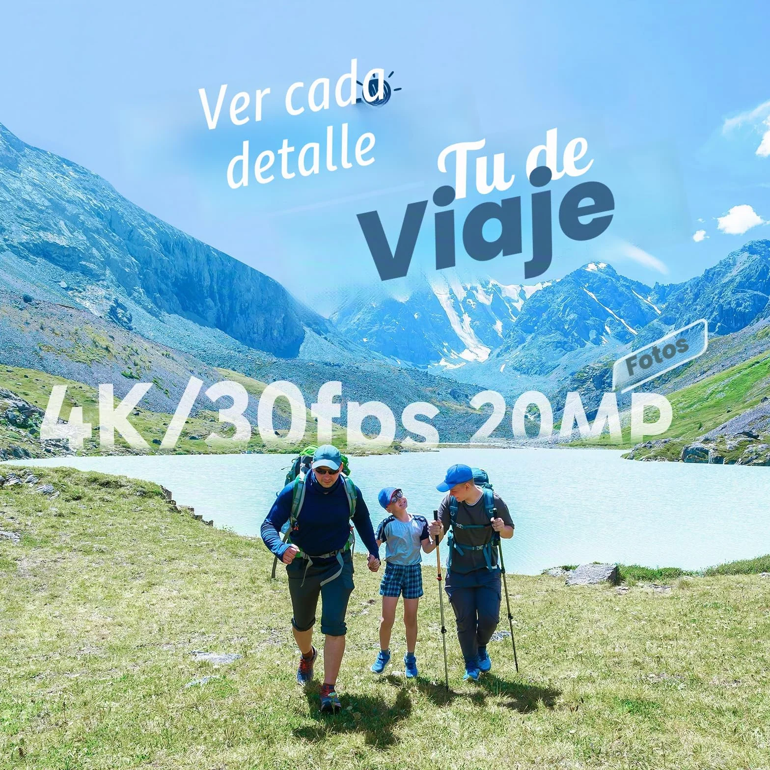 AKASO EK7000 Cámara Deportiva 4K 20MP WiFi 170° Gran Ángulo EIS Control Remoto 2.4G Sumergible 30M 2 Baterías 64GB