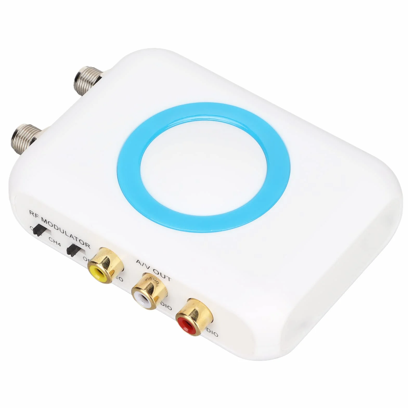 Dioche Adaptador Coaxial a Hdmi Adaptador Coaxial a Hdmi para TV Abs Hdm66 Modulador HD Compatible con Salida de Formato PAL Ntsc Modulador a RF para Reemplazo de TV en Casa