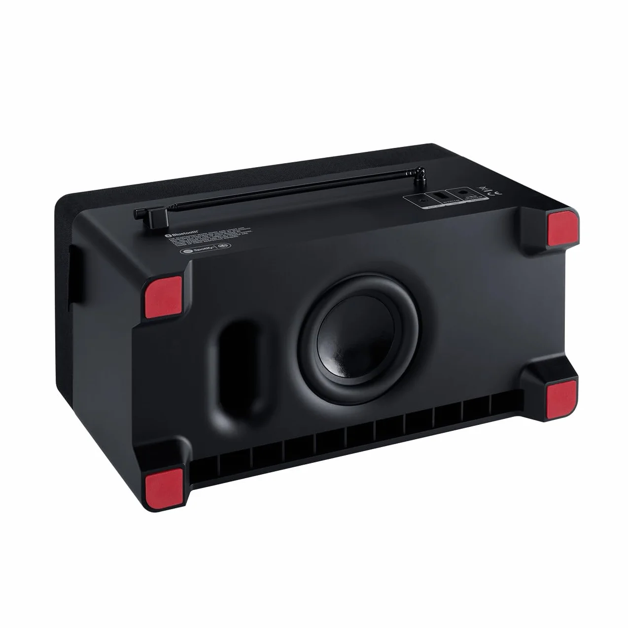 Teufel Radio 3SIXTY - Altavoz Bluetooth con Radio Digital Premium Internet Dab+, Sonido de 360 Grados, función de Banco de energía, subwoofer, función de Despertador - Blanco