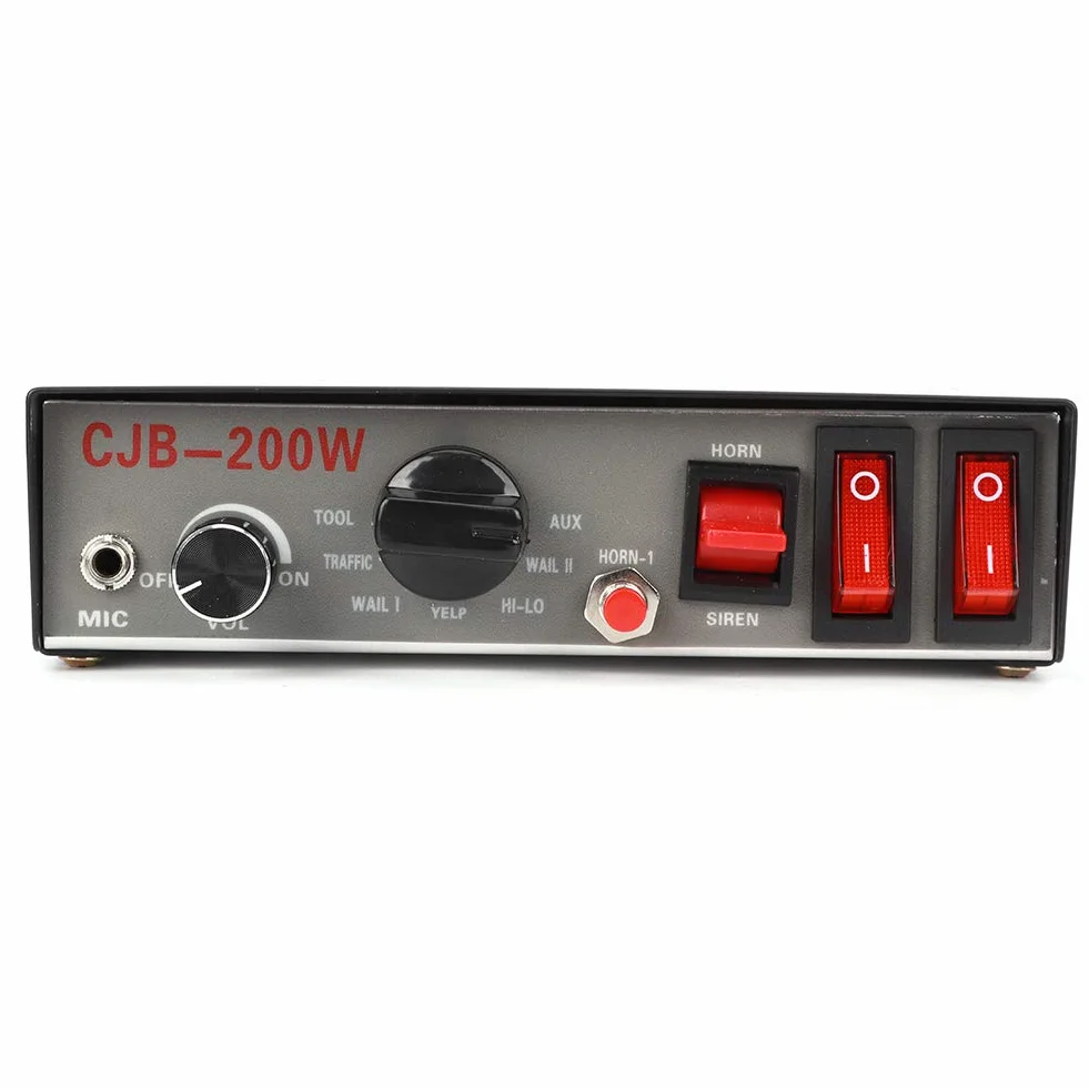 Sirena De Coche Sonidos Con Megáfono De Alarma 130dB 200W Soporte Fácil Instalación Compatible Con Varios Modelos De Vehículos Materiales Duraderos