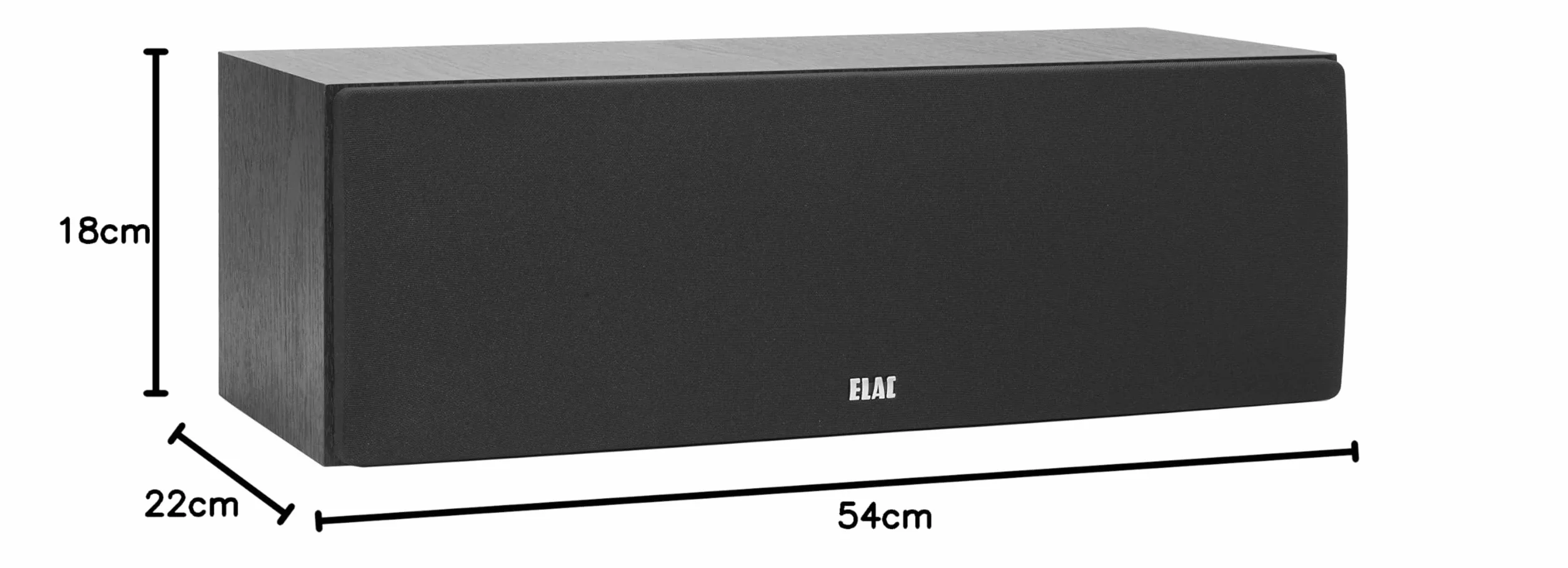 ELAC DEBUT C5.2 - Altavoz central, color negro
