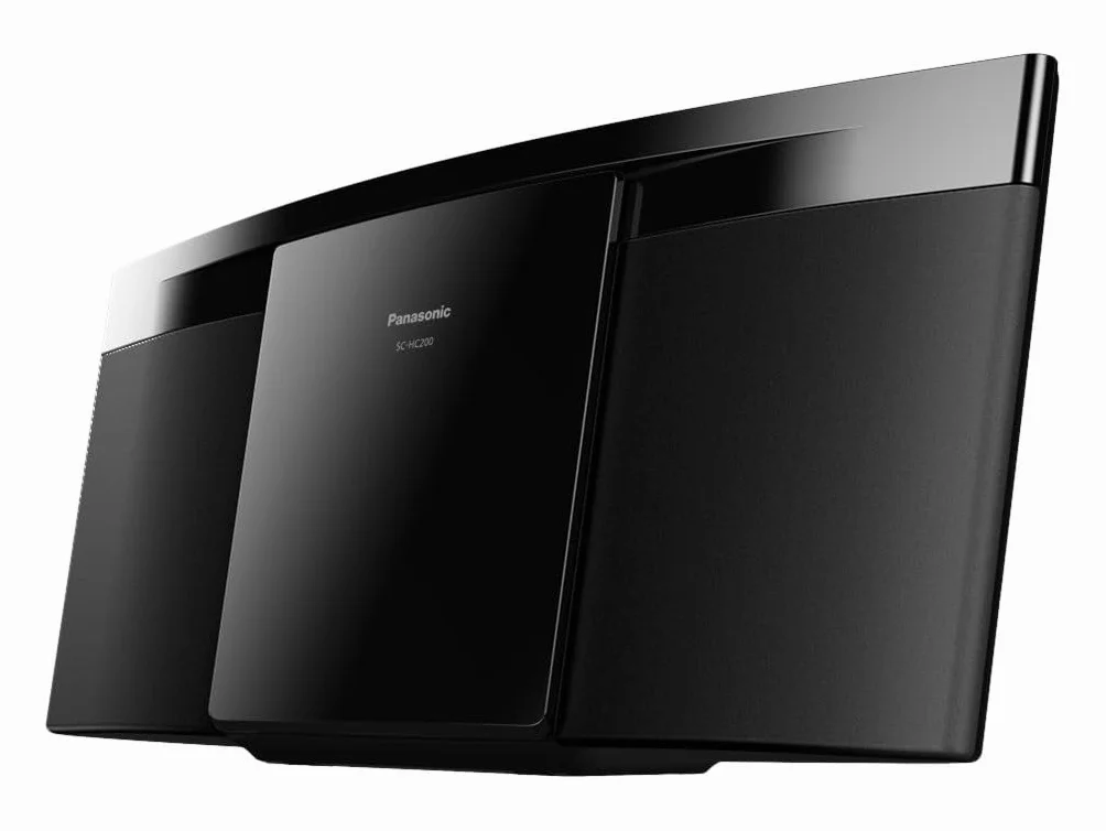 Panasonic SC-HC200EG-K Home Audio Micro System 20W, Microcadena Compacta, 1 Discos, 20 W, De 1 vía, FM, Bluetooth, Amplificador Digital Dos Canales, Hi Fi, Sonido Nítido, Color Negro