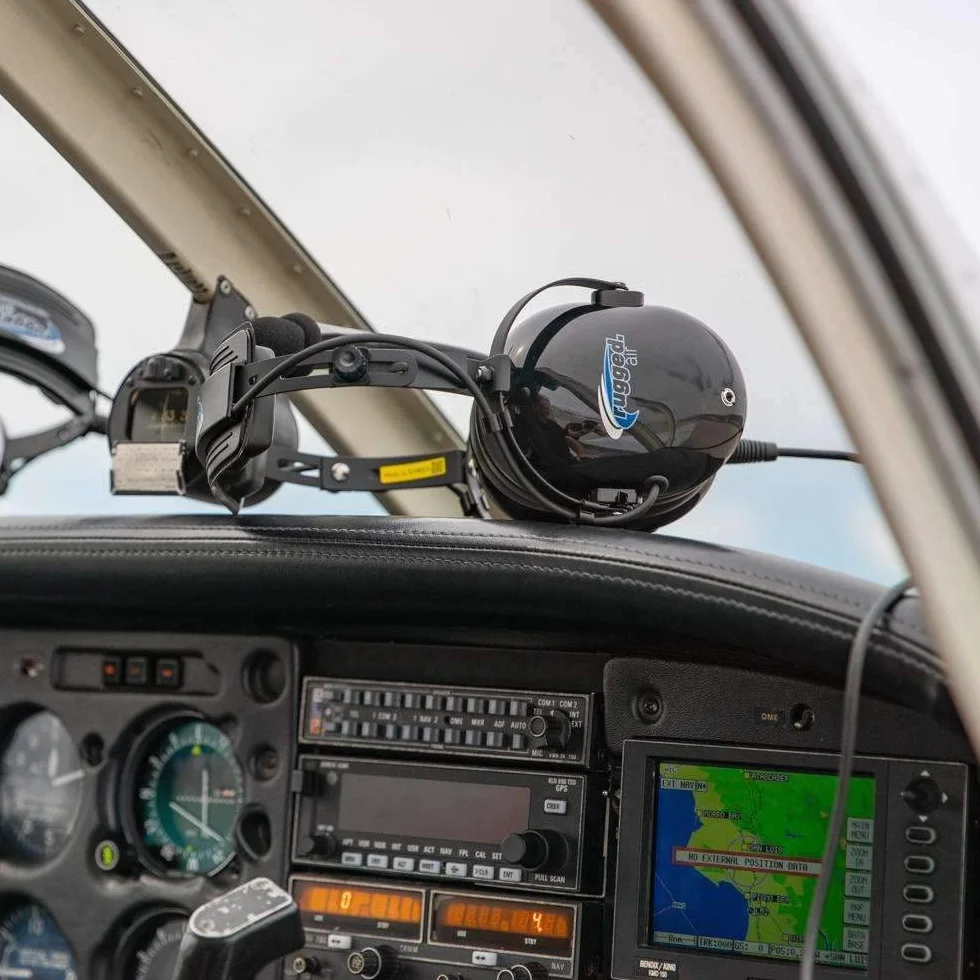 Rugged Air WINCASE RA200 Black General Aviation Pilot Headset