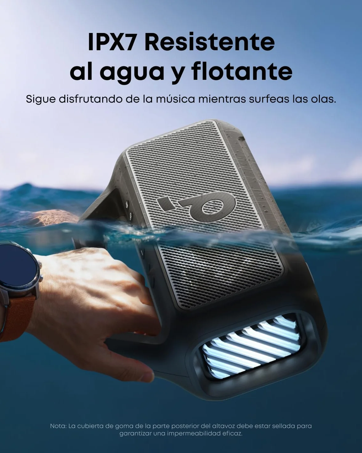 Soundcore Boom 2 Altavoz Bluetooth 80W Subwoofer BassUp™ 24h IPX7 Luces RGB USB-C