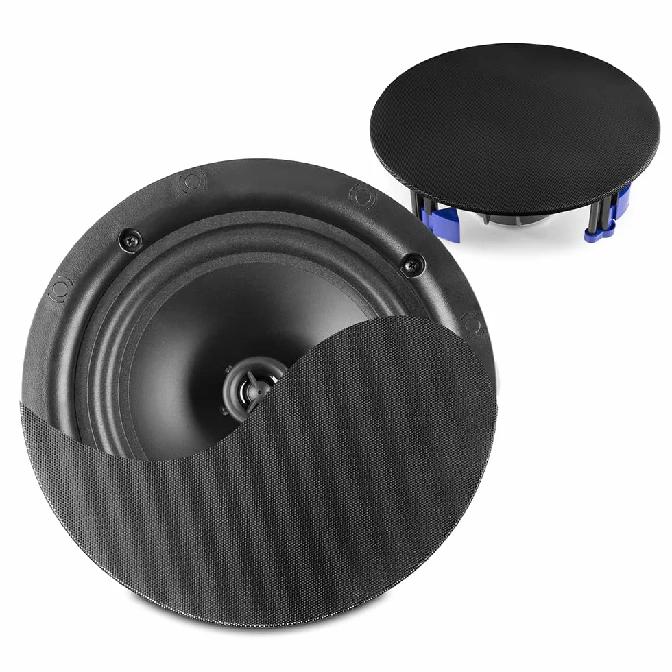 Power Dynamics NCBT6B - Altavoces Bluetooth para Techo, Color Negro, 6,50 Pulgadas, 60 W, diseño Elegante, Altavoces públicos Address, Ideal para Bars, Tiendas, restaurantes.