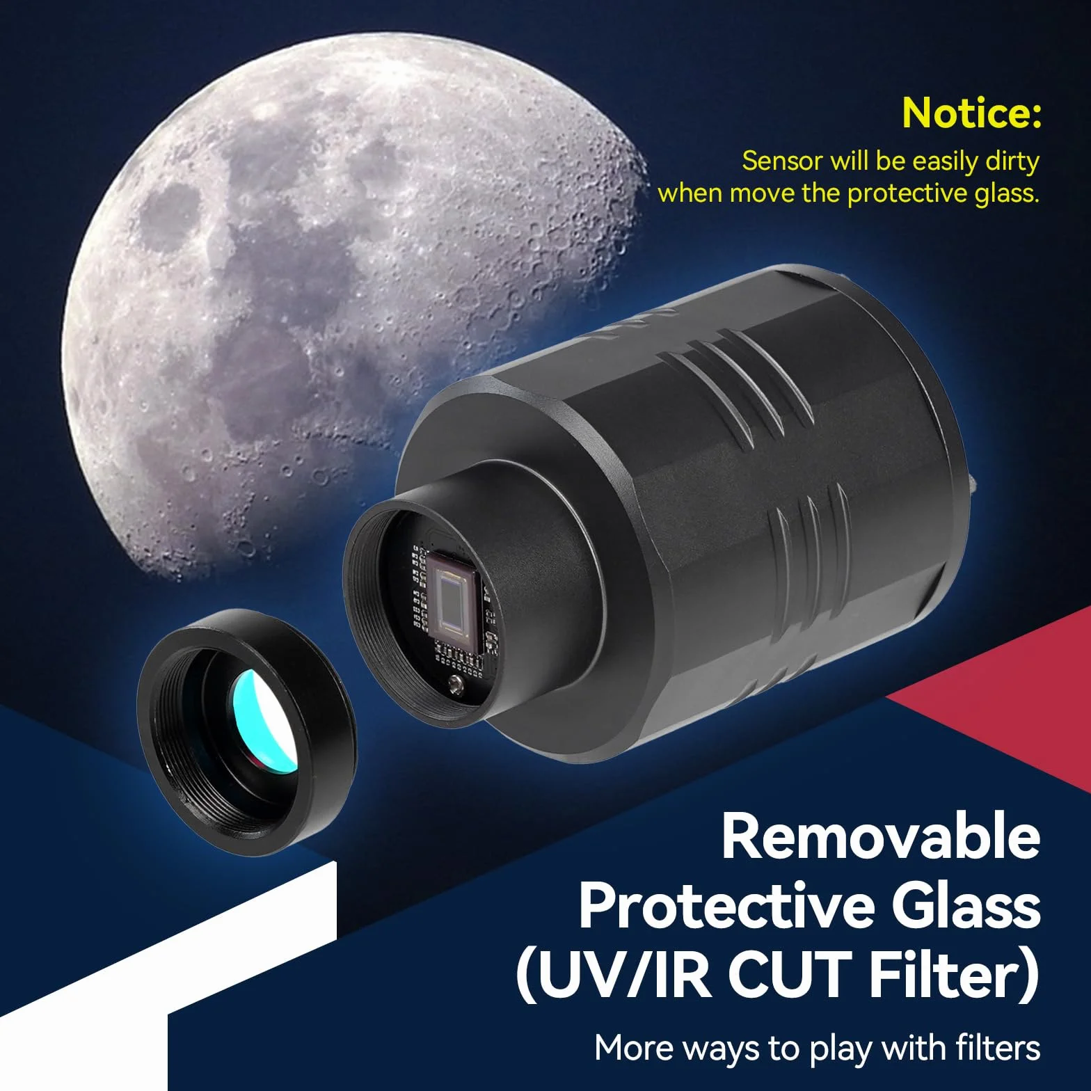 Svbony SC311 Telescopio WiFi Cámara Astronómica, Conexión WiFi de 4 Puntos Ocular Electrónico con Sensor CMOS IMX662, Ocular del Telescopio con Tarjeta TF de 32GB para EAA y Fotografía Planetaria