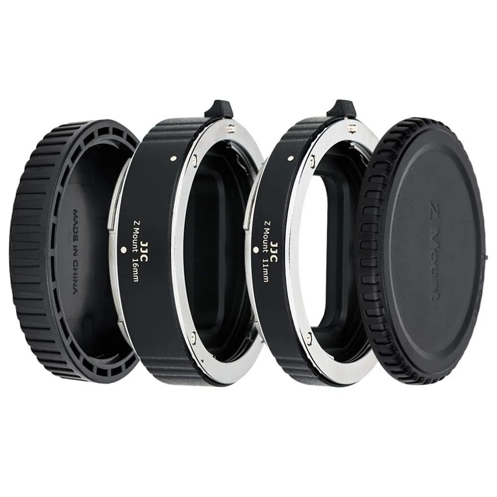 JJC 11mm/16mm Sets Metal Tubo de Extensión TTL Enfoque Automático AF para Nikon Z Mount ZR Z9 Z8 Z7, Z7II, Z6, Z6II, Z5, Z50 Z30 Zf Zfc Cámara Digital y Lentes Z Mount