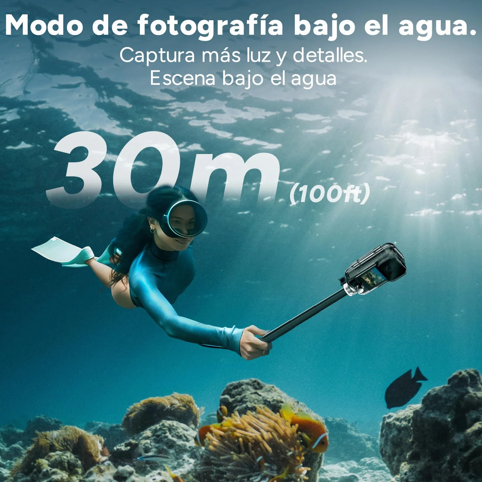 SJCAM C300 Vlog Pack 64G Cámara Vlog con Batería 7 Horas Estabilización 6-Ejes Doble Pantalla Táctil 154° Gran Angular Impermeable Negra