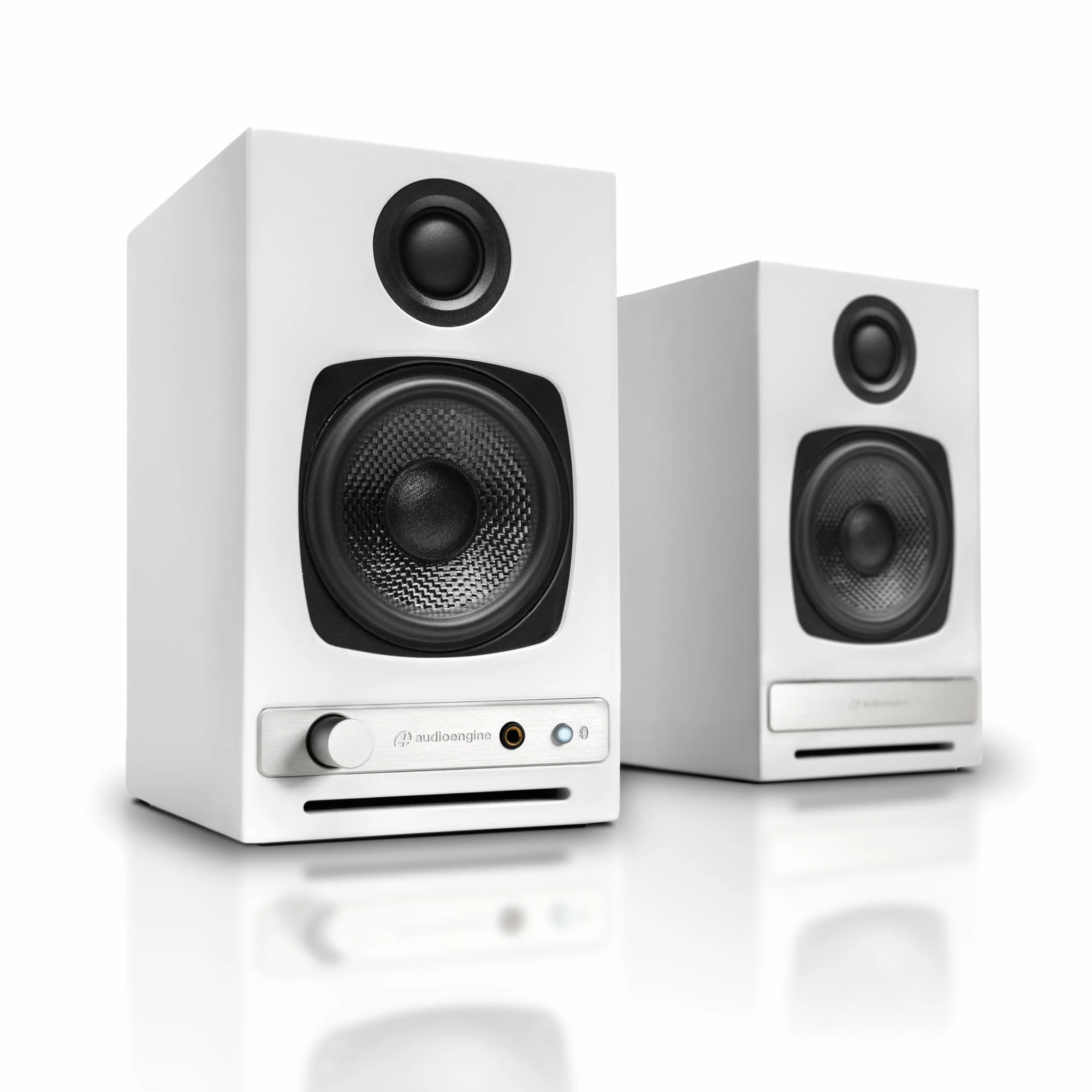 Audioengine HD3 60W Enceintes de Bureau Bluetooth aptX HD DAC 24 bits USB Blanc