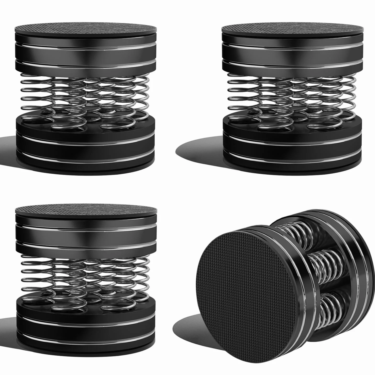 Pies de resorte de aluminio para altavoces 44 mm x 38 mm, con almohadillas antideslizantes
