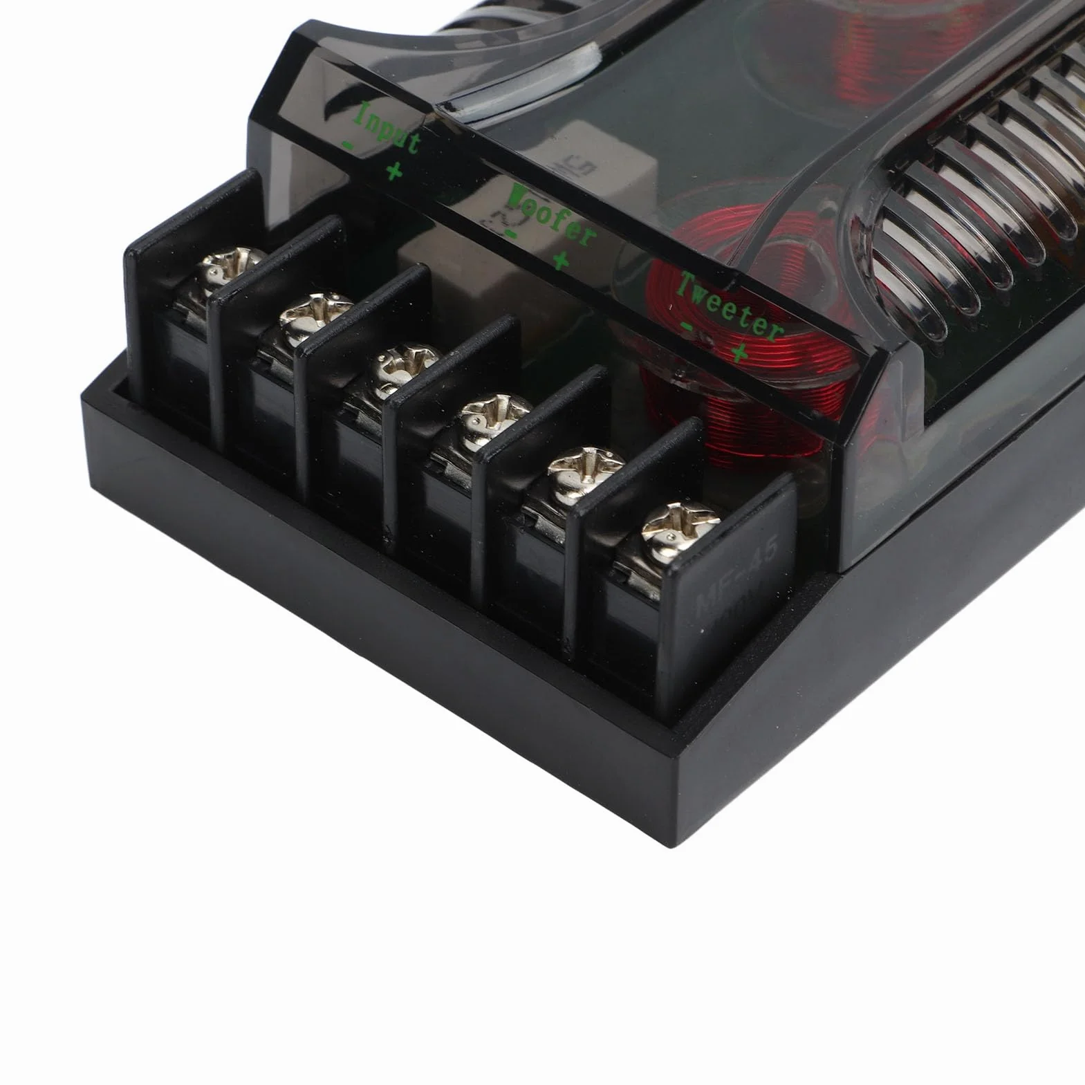 Divisor de Frecuencia para Coche, Crossover de Altavoz de 2 Vías con Protección contra Sobrecorriente y Disipación Térmica, Potencia 100W 12V para Mejorar Graves y Claridad de Sonido