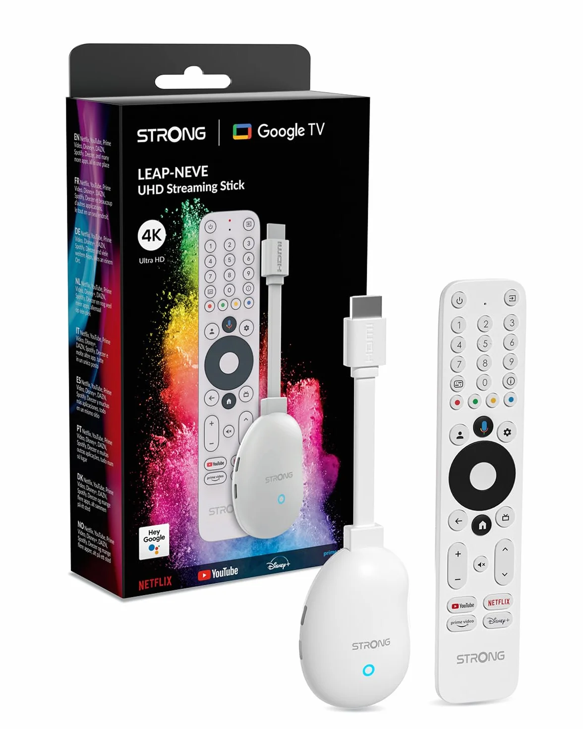 STRONG Leap-Neve 4K UHD Streaming Stick, Dolby Vision, Dolby Audio, WiFi 6, Android 12, HDMI 2.1, 2GB RAM 8GB Flash