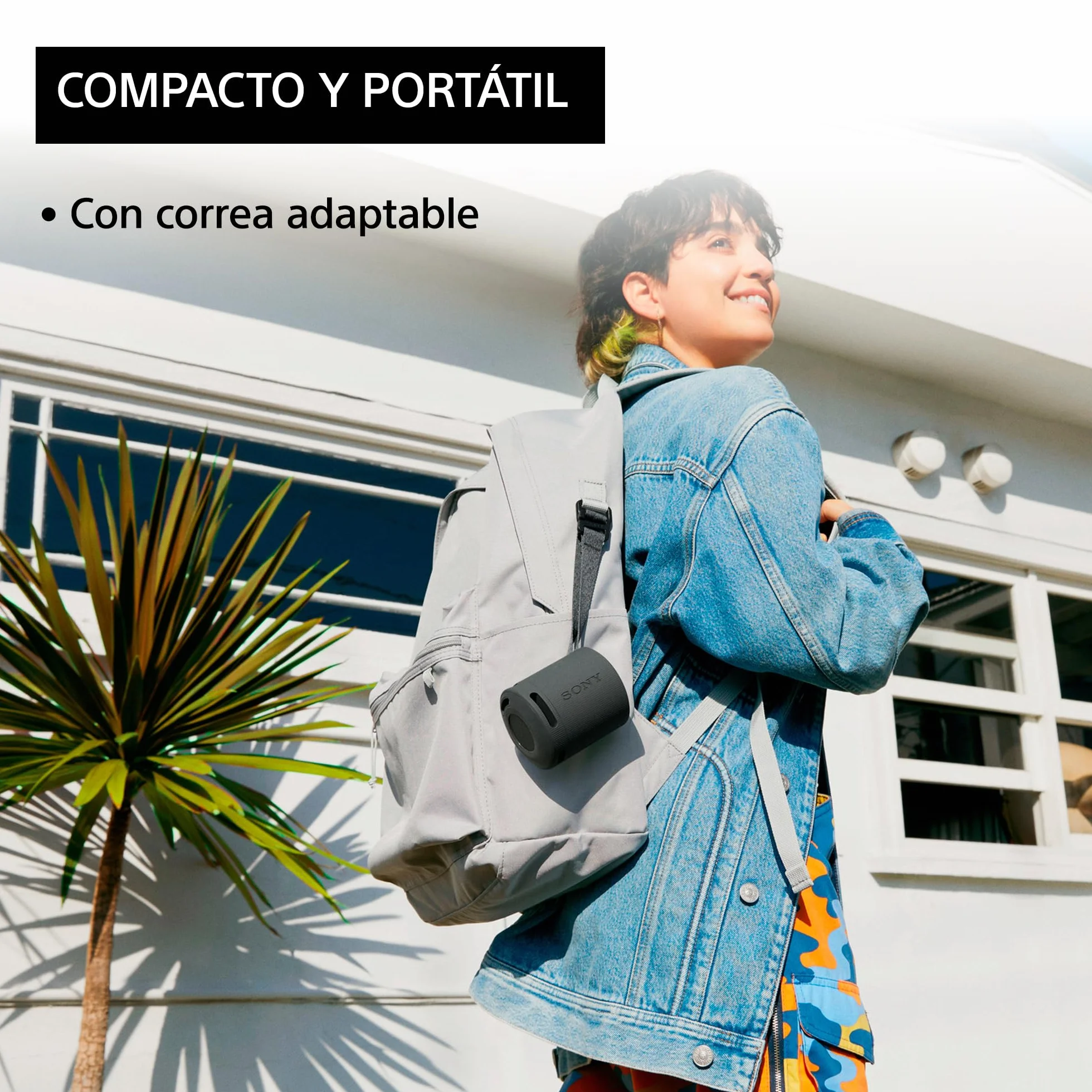 Sony Altavoz Bluetooth SRS-XB100 IP67 Resistente al Agua y Polvo 16h Batería Compacto Negro