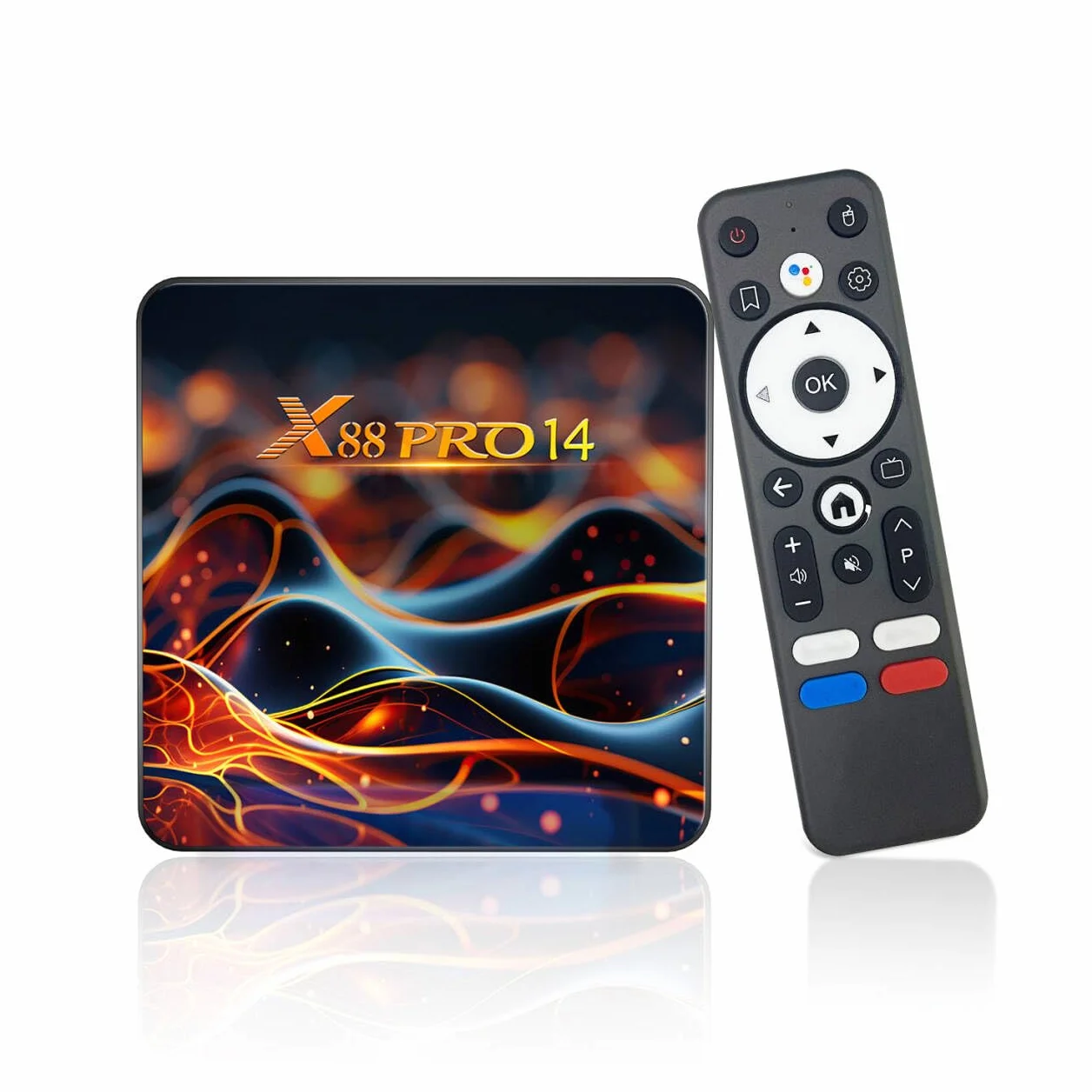 Android 14.0 TV Box 4K 2GB RAM 16GB ROM RK3518 Quad-Core 64bit Cortex-A53 Mali 450 MP2 Bluetooth 5.0 Wi-Fi de Doble Banda