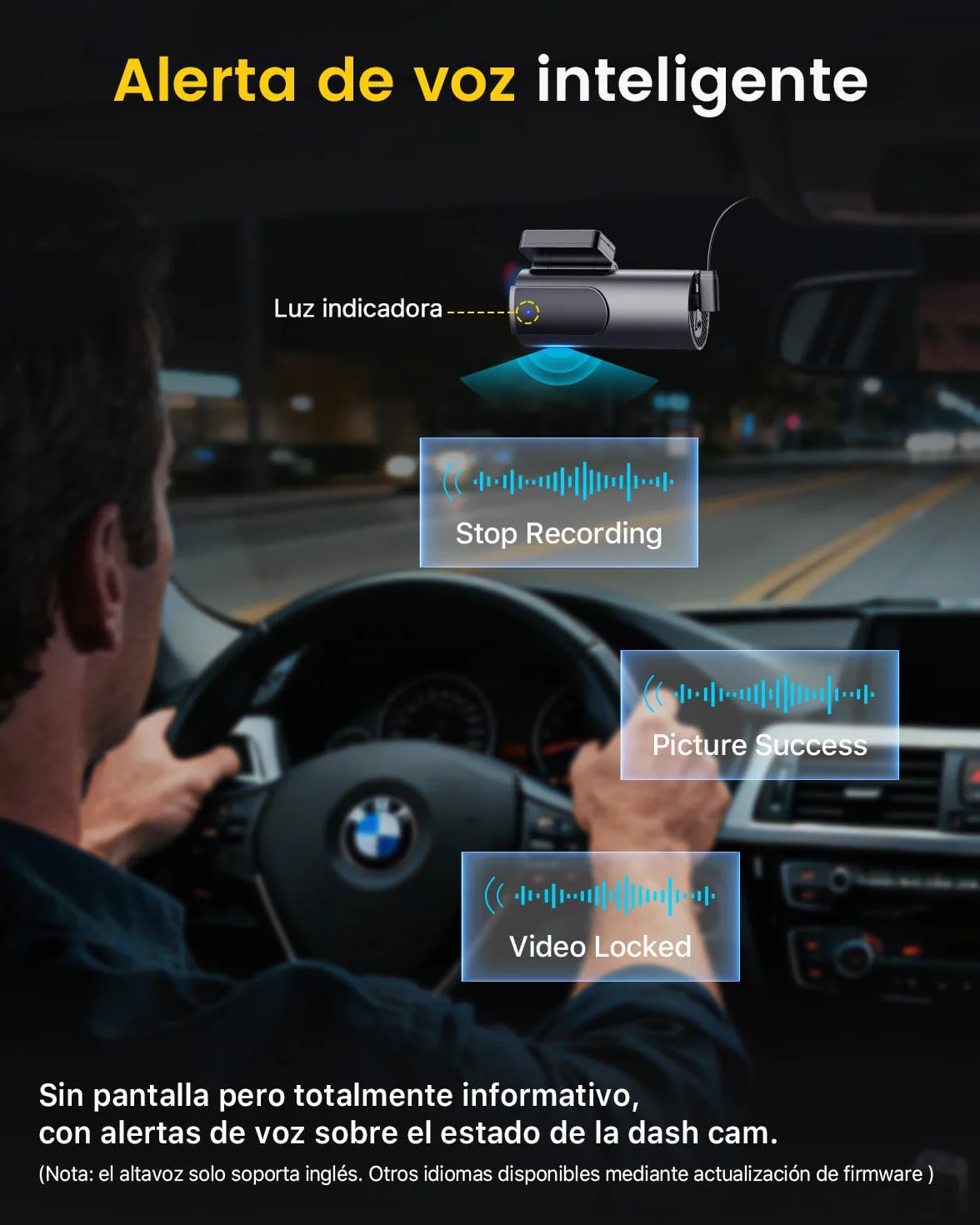 GKU Dashcam Cámara Coche 4K+1080P, 5GHz WiFi Dash CAM Coche con Tarjeta SD de 64GB,Camara Coche Grabadora,170° Gran Angular,Visión Nocturn,WDR,Sensor G,Monitor de Aparcamiento