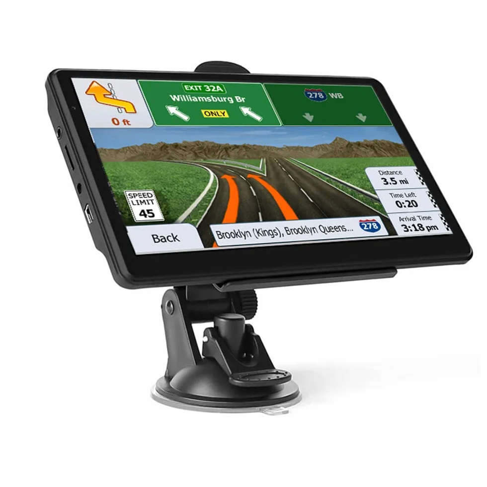7 Pulgadas GPS Coche,Navegador GPS Coche,GPS Camiones Profesional,Actualizaciones de Mapas de Europa para Toda la Vida,para Camiones y Coches