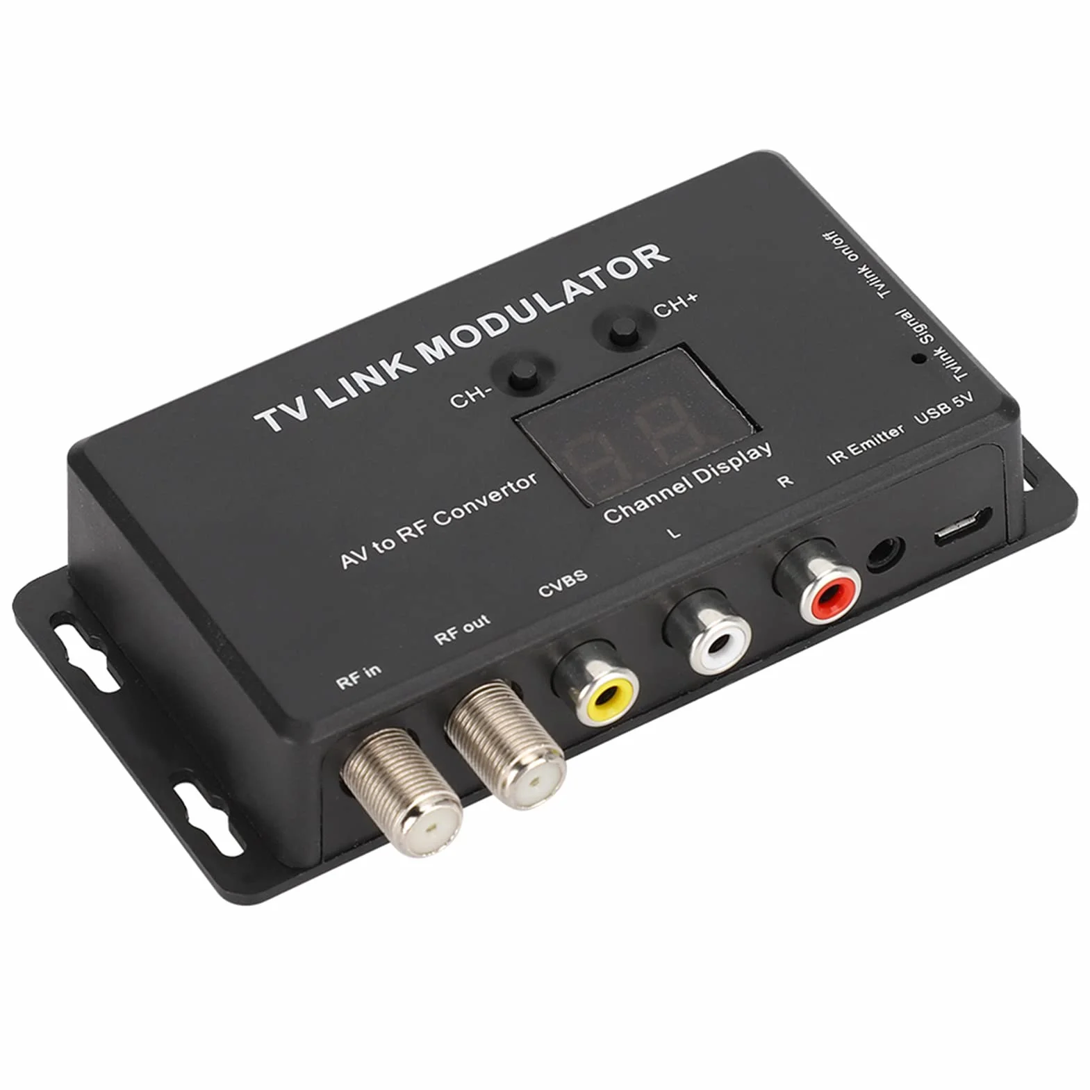 Gugxiom Modulador RF HDMI, Adaptador RCA a HDMI Modulador UHF Modulador de Enlace de TV, Modulador UHF Convertidor AV a RF Extensor IR Modulador RF para TV, TM70 UHF TV Link
