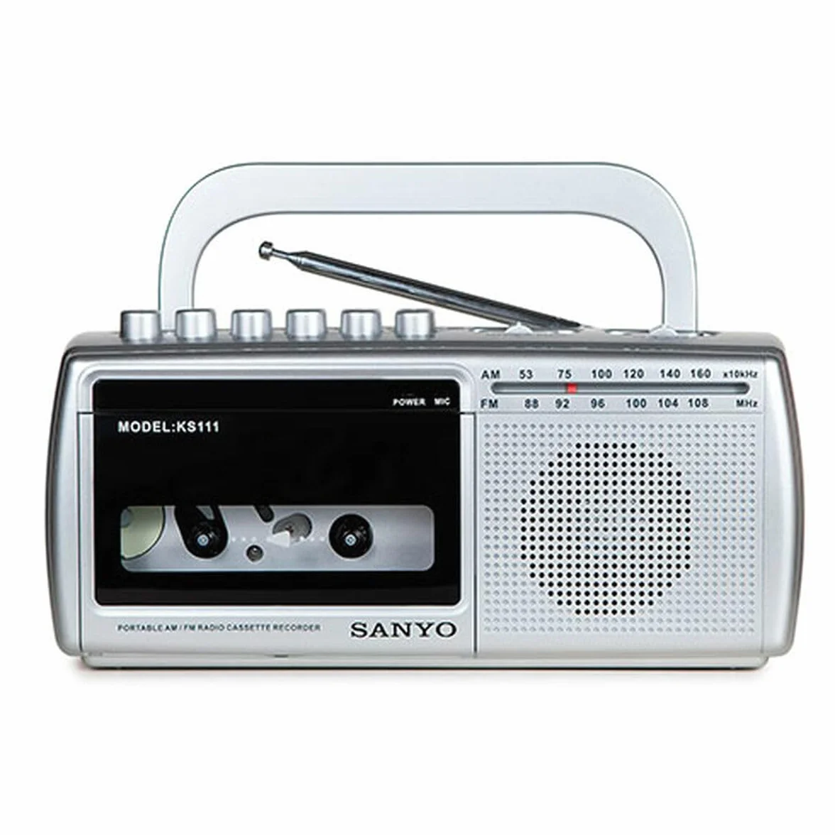 Sanyo Ks-111 Radio Cassette Grabador Portatil Red