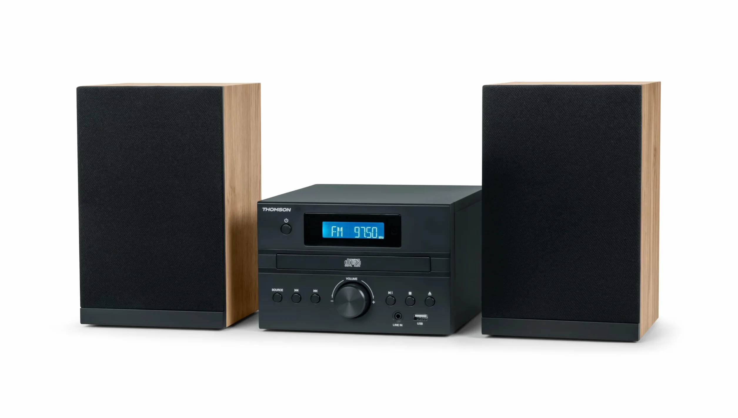 THOMSON Microsistema Bluetooth Radio FM CD MP3 USB 20W RMS 230 V