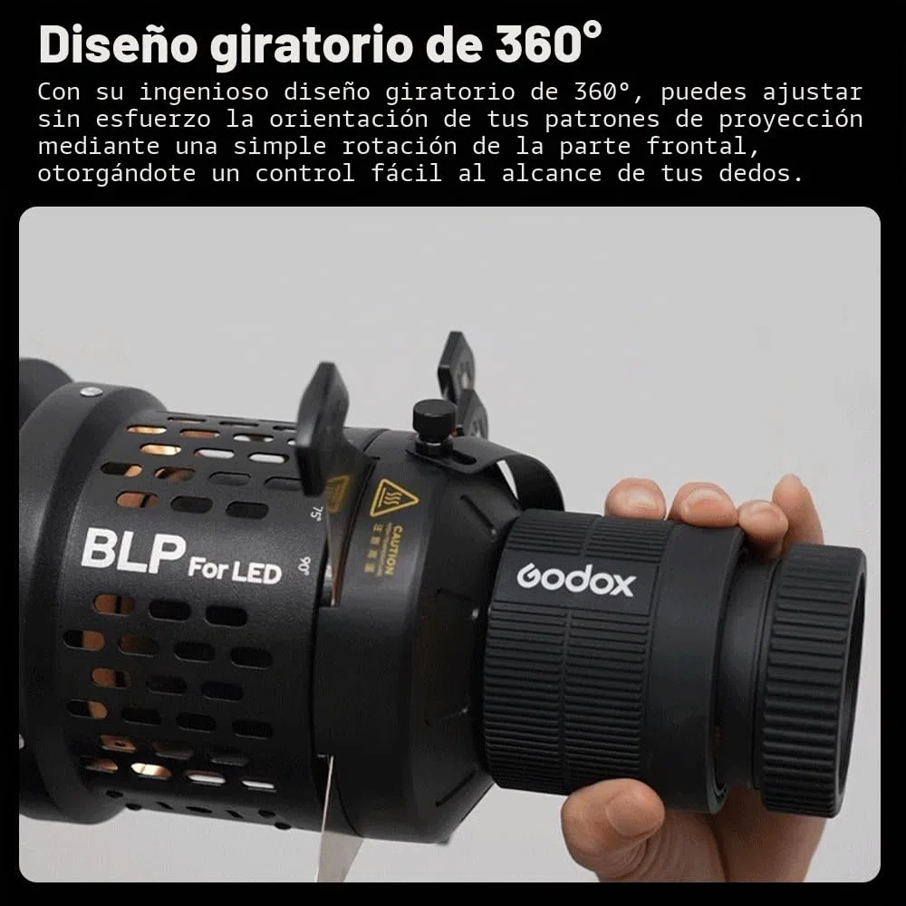 GODOX Proyector BLP, fotografía Snoot para Bowens Mount S30 SL60W SL60IIBi VL150 VL150II M300D M600D CB60 CB100C CB200B 100X 200X 300D LED luz continua (BLP KIT1)