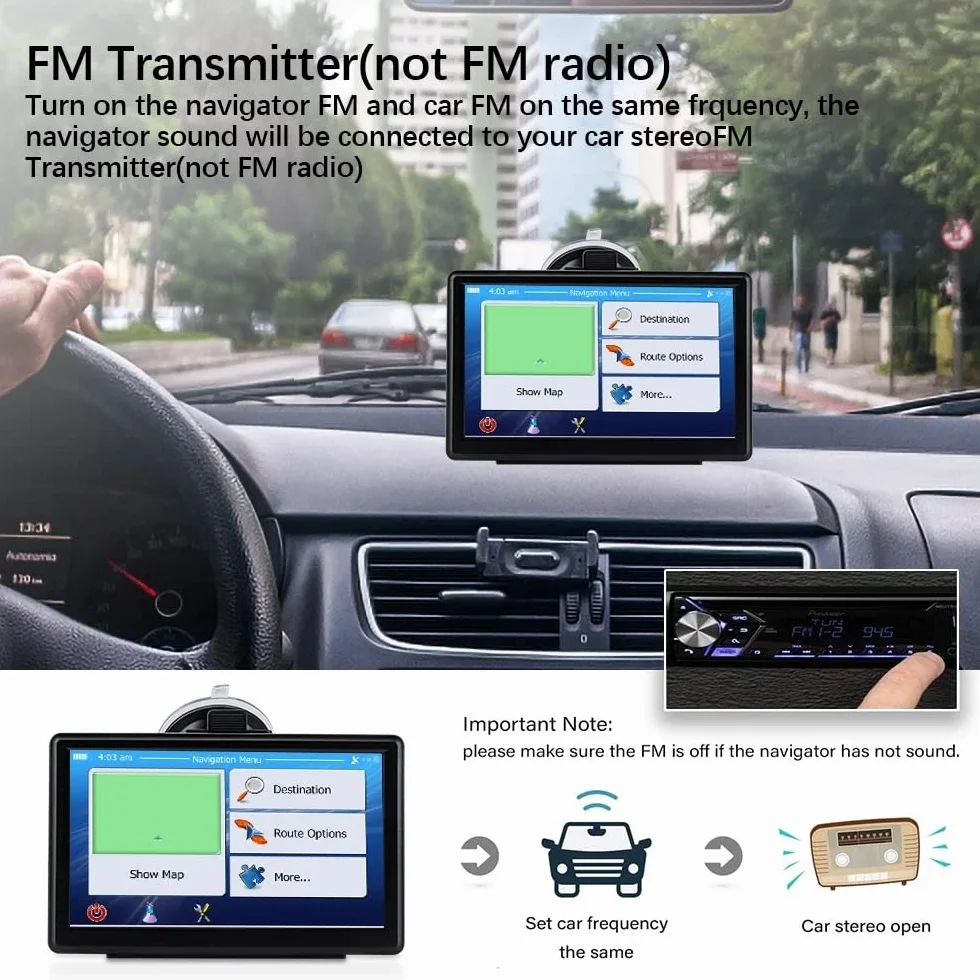 NEWFUN Navegador GPS Coche 7 Pulgadas Profesional 2025 Mapas Europa Actualización