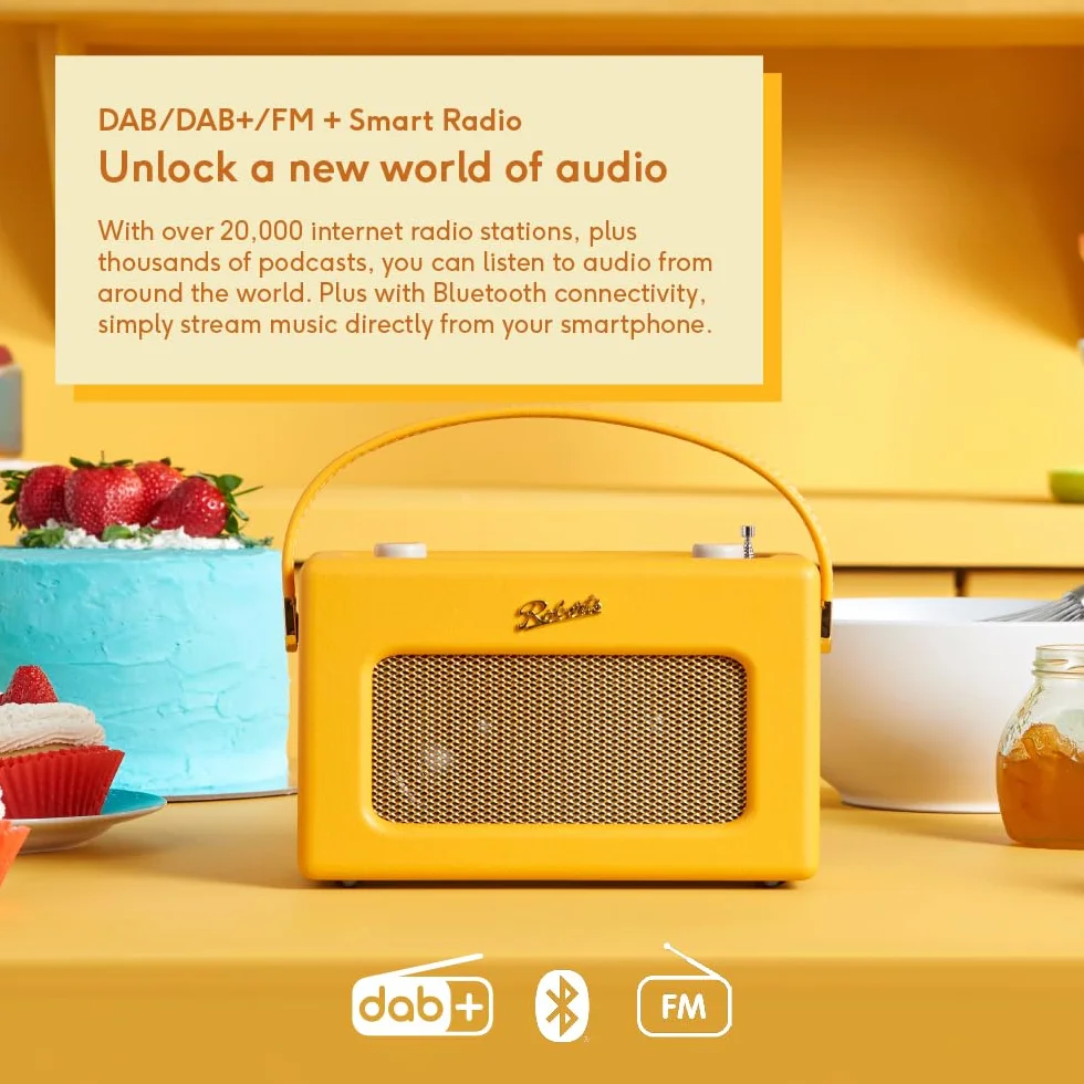 Roberts Revival iSTREAML - Radio Digital FM/Dab/Dab+/Internet con Bluetooth, Amarillo Sunburst