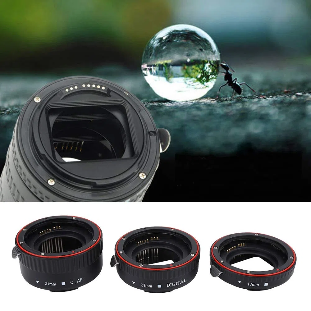 794 Juego de Anillos Adaptadores de Lente, Contactos Electrónicos de Metal Macro de Enfoque Automático Macro Adaptador de Lente Juego de Anillos de Tubo para EF Mount