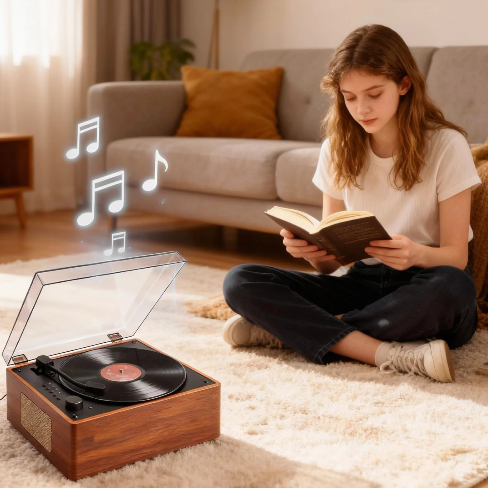 Reproductor de CD portátil Bluetooth 5.1 estéreo dual recargable USB AUX