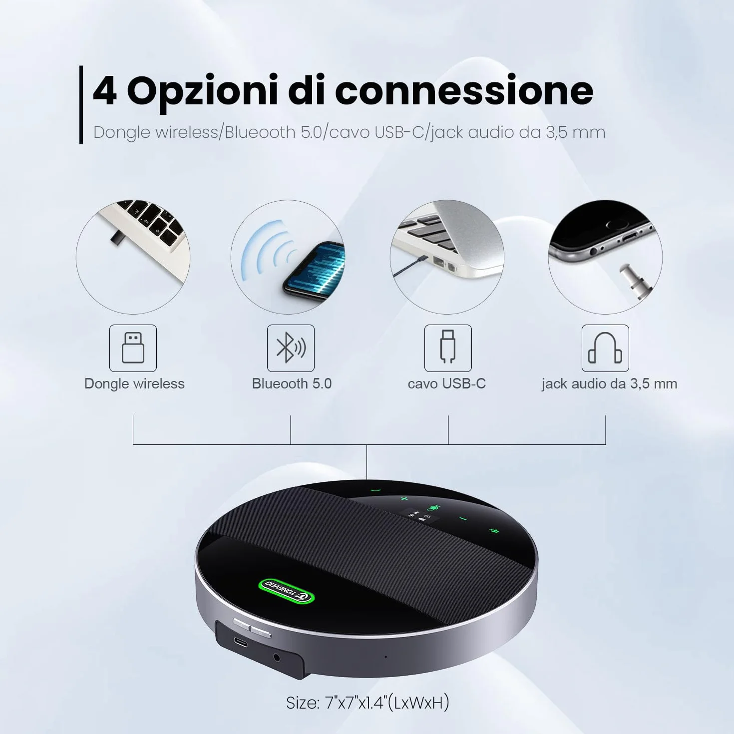 TONGVEO Cámara de conferencias todo en 1, 1080P 60fps, zoom óptico 3x, USB 3.0, PTZ HDMI, micrófono Bluetooth
