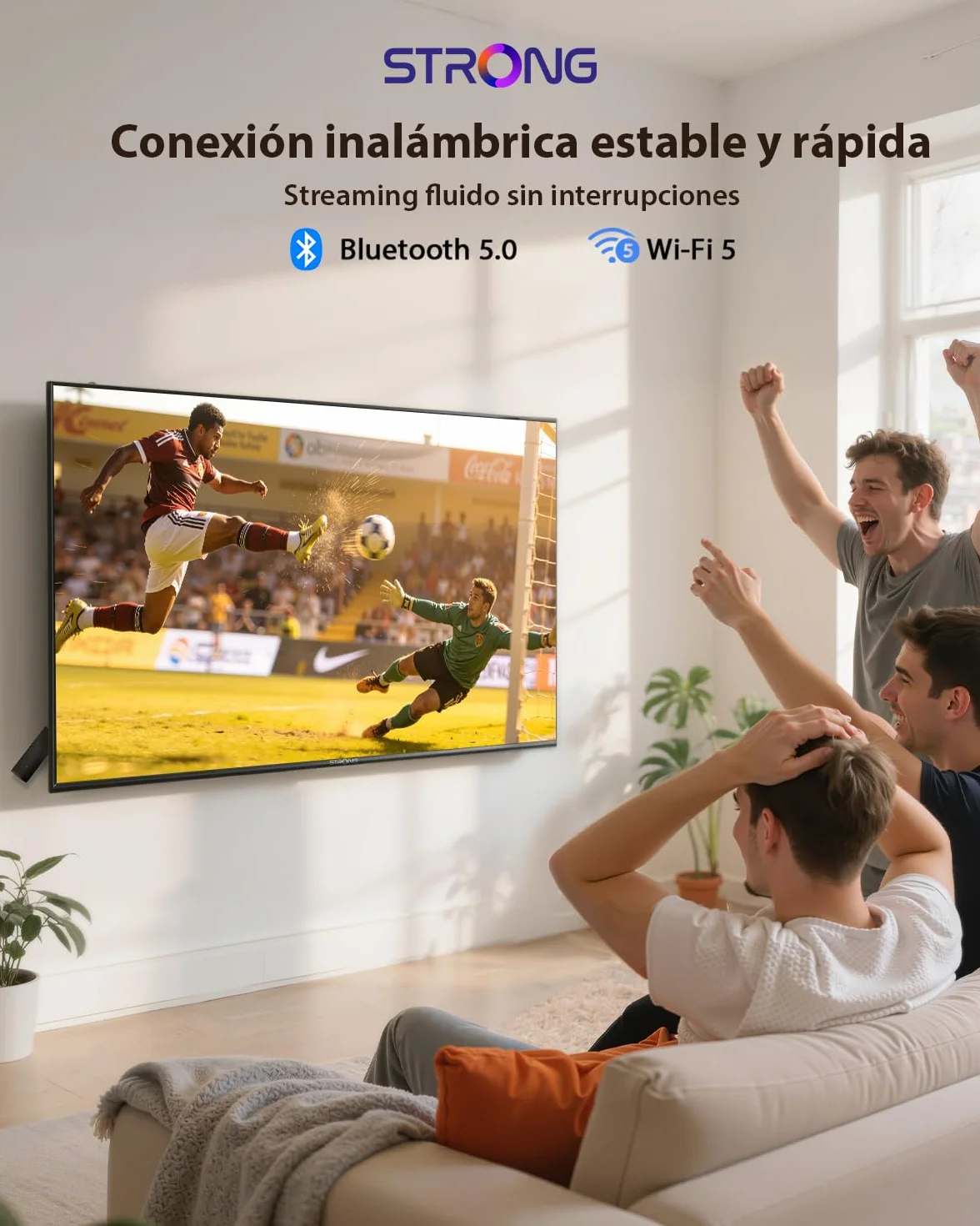 STRONG Leap-UNA Stick De Streaming Android TV, Wi-Fi, Chromecast Integrado, TV Box Android 11, Asistente De Google, HDR10+, Google Play, Netflix, Youtube