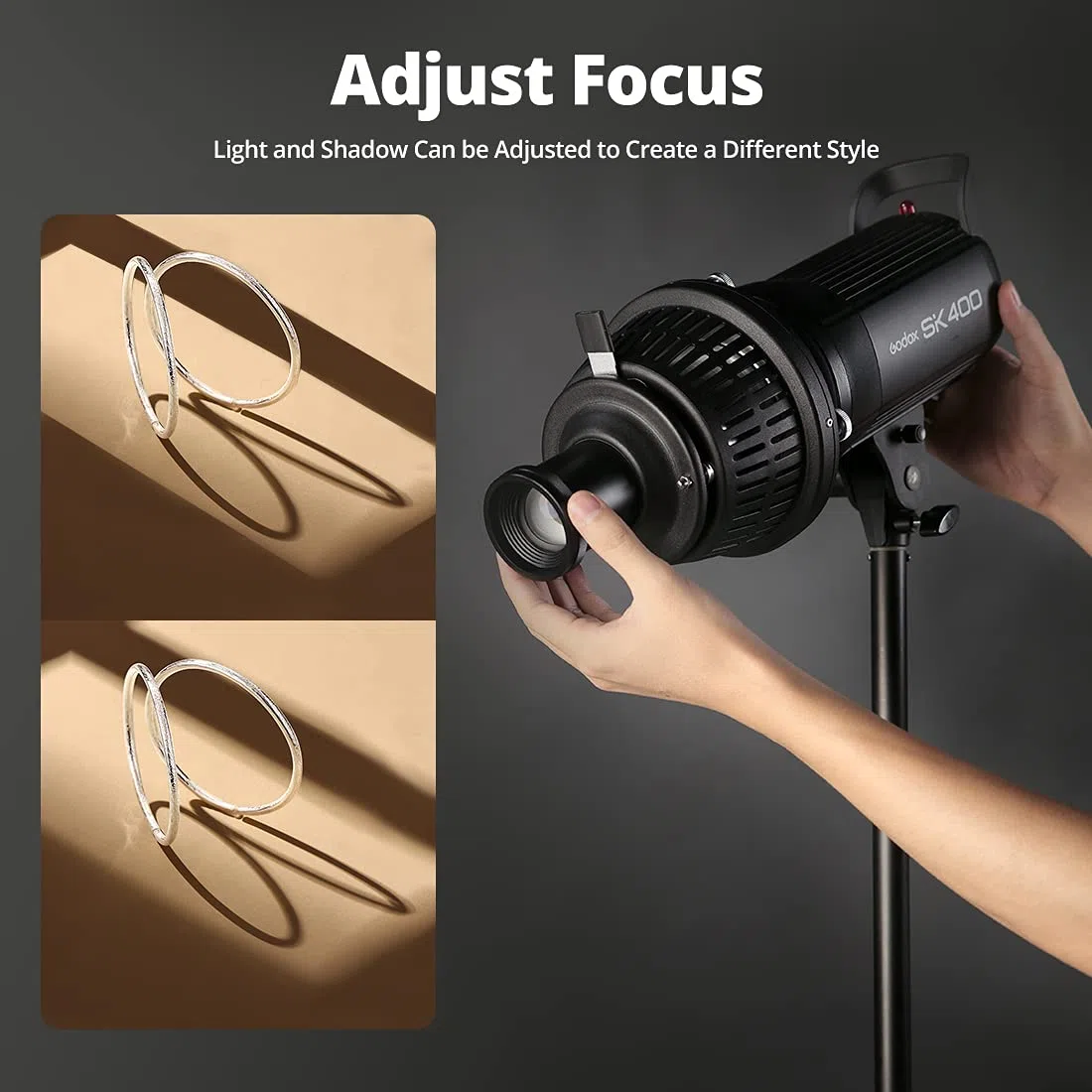 AMBITFUL AL-16 - Condensador óptico con enfoque para haz de luz para fotografías (kit de montaje Bowens)