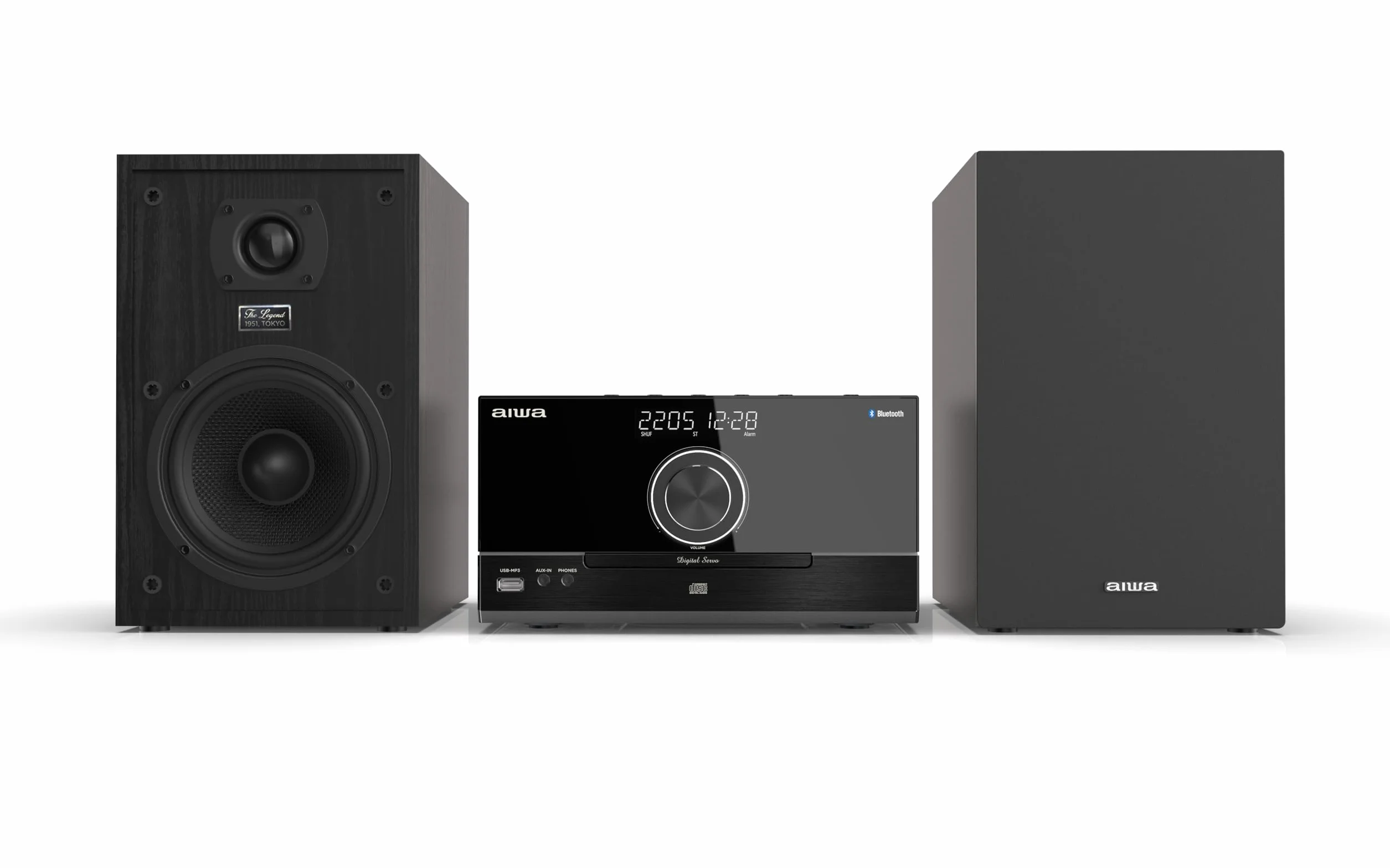 Microcadena AIWA MSBTU-600 Bluetooth, CD, USB, AUX IN, Potencia de Salida de 2 X 50 W RMS. Color: Negro