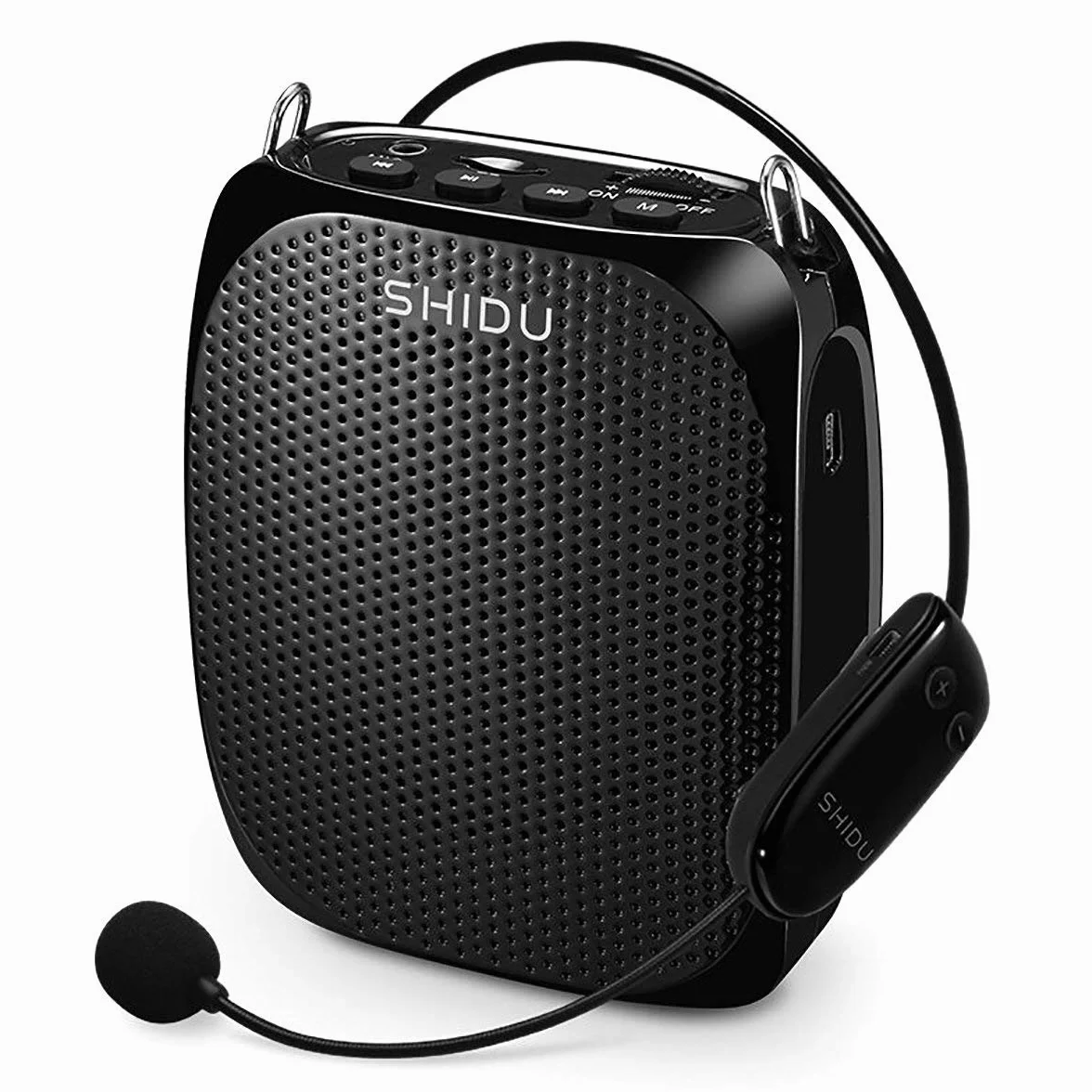 Amplificador de Voz inalámbrico SHIDU S615 Mini Altavoz portátil con micrófono10W Recargable Sistema de megafonía amplificadores Voz micrófonos para Profesores, guías turísticos,Yoga