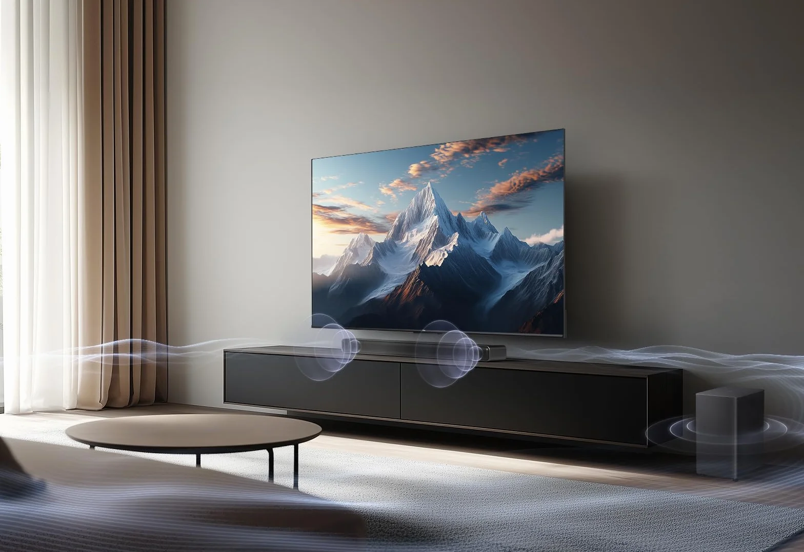 TCL S55HE Barra de Sonido 2.1 220W Subwoofer Inalámbrico Dolby Atmos DTS Virtual:X HDMI eARC Bluetooth 5.3