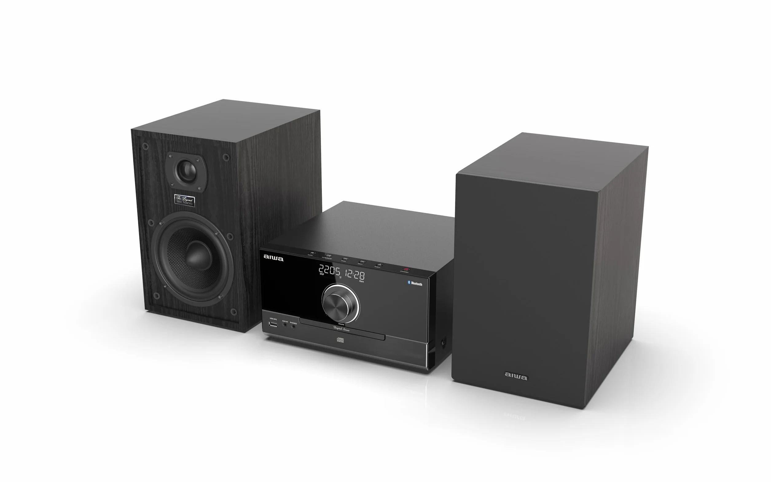 Microcadena AIWA MSBTU-600 Bluetooth, CD, USB, AUX IN, Potencia de Salida de 2 X 50 W RMS. Color: Negro