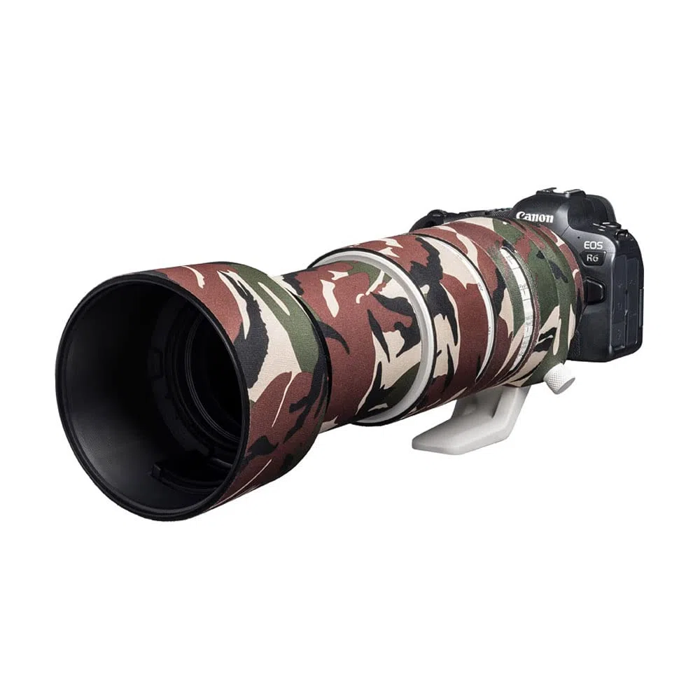Funda de neopreno easyCover de protección para lentes de roble para Canon RF 100-500mm F4.5-7.1L IS USM (Camuflaje verde)