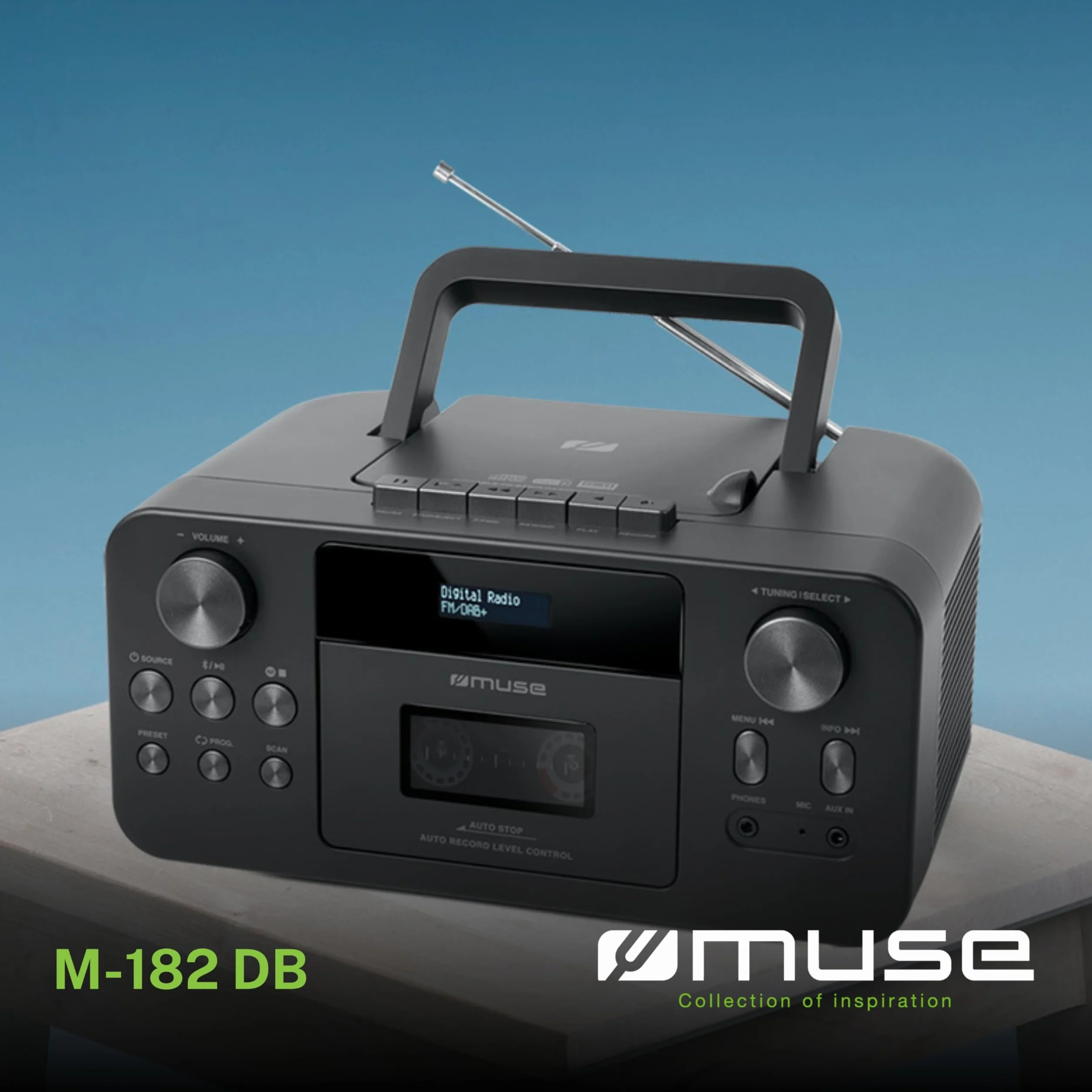 Muse M-182 RDC Radio Cassette CD Bluetooth