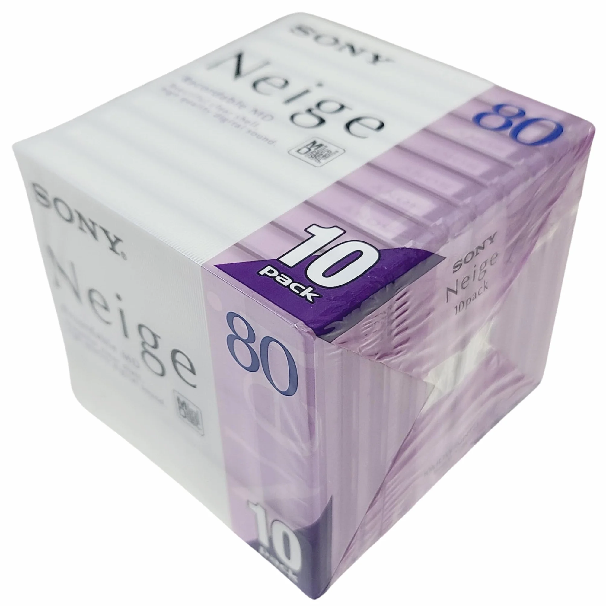 Sony Neige 80 Minutos en Blanco minidisc Paquete de 10 Discos