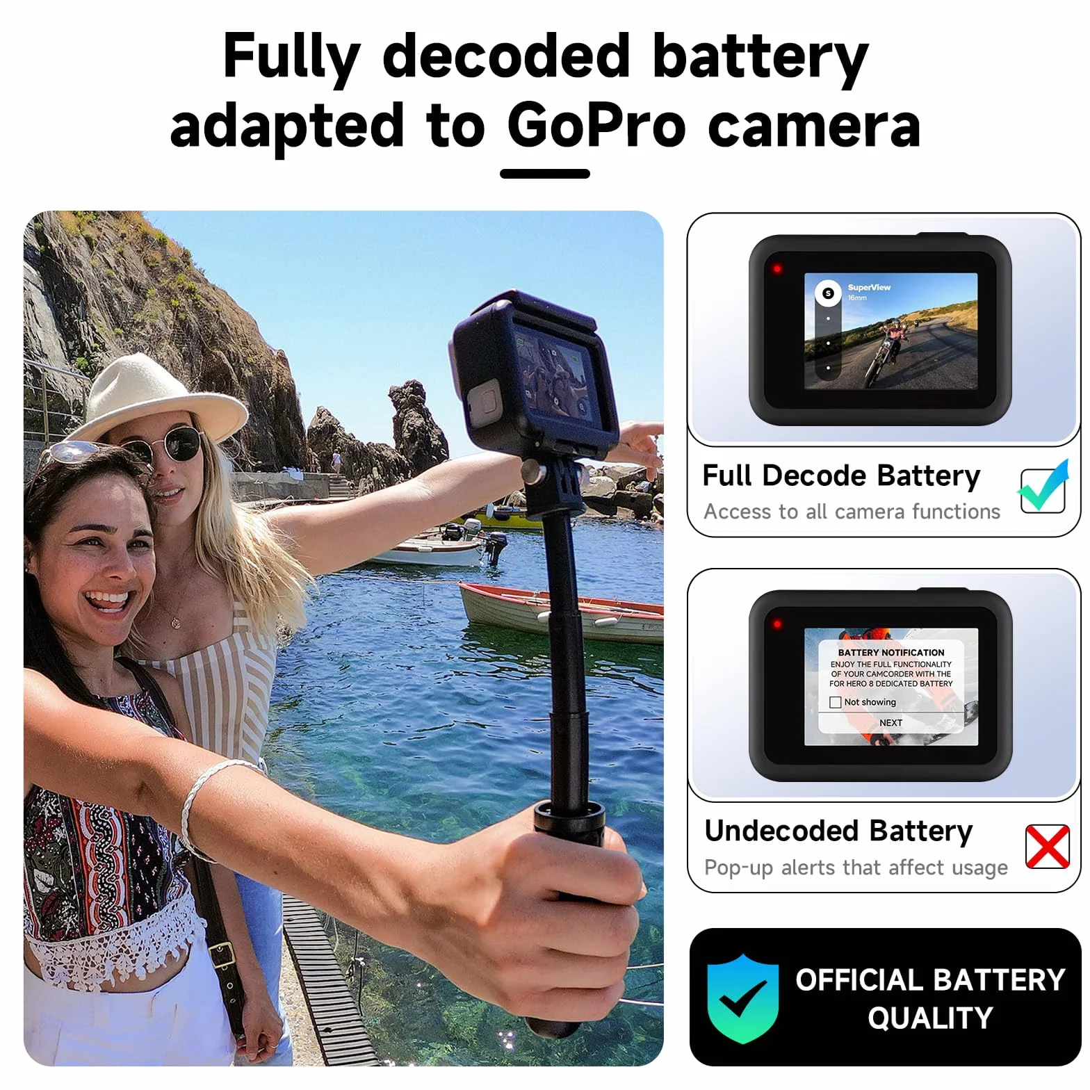 3 baterías Hero 8/7/6/5 con Cargador para Go-Pro Hero 12/11/10/9/8/7/9/5, Cargador de batería de 3 Canales con Accesorios de batería, Carga rápida, Adecuado para Baja Temperatura