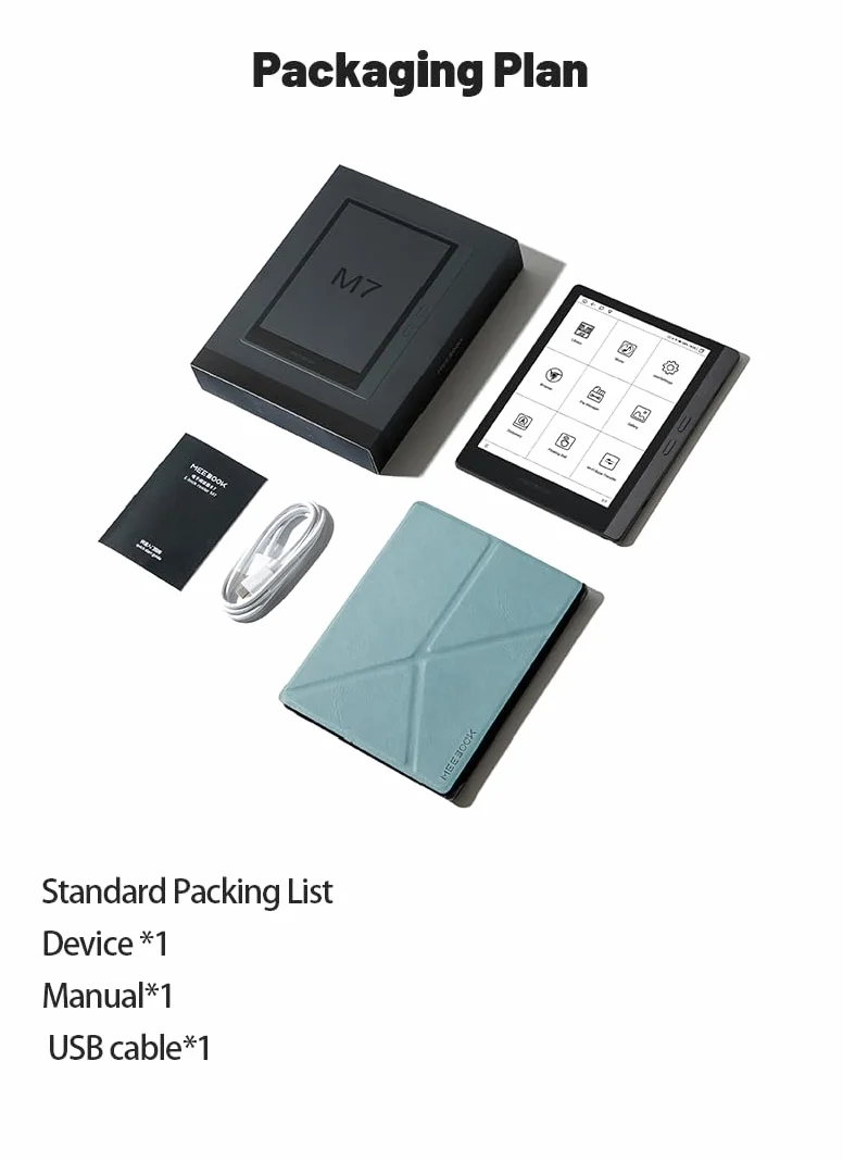 Meebook M7 E-Reader 6.8" Eink Carta 300PPI Android 11 3GB+32GB Grau