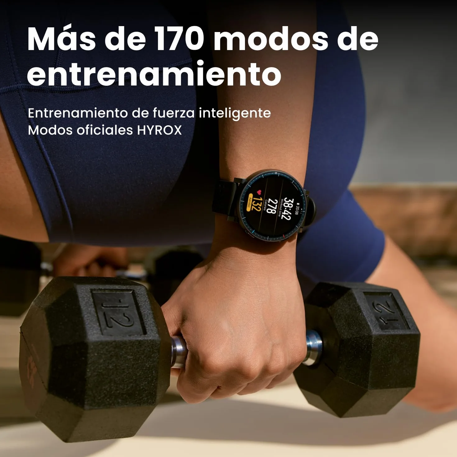 Amazfit Active MAX Reloj Inteligente 48mm, Pantalla AMOLED 1.5", Batería hasta 25 Días, Mapas, NFC, GPS, 170+ Deportes, Resistente al Agua, Ritmo Cardíaco y Sueño, Smartwatch para Android iPhone