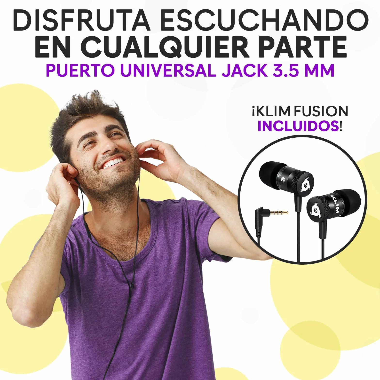 KLIM K7 Reproductor Cassette a MP3 Portátil con Micrófono y Altavoz Integrados Batería Recargable Negro