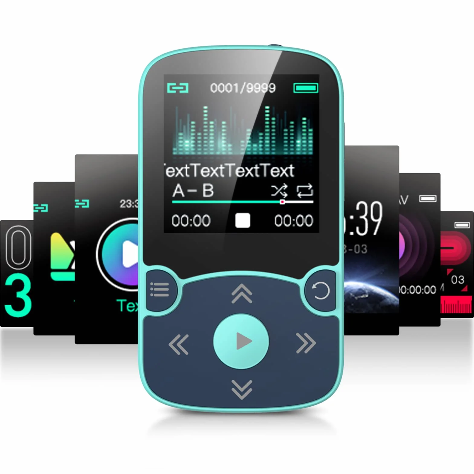 AGPTEK 32GB Clip Reproductor MP3 Deportivo Bluetooth 5.3 HiFi Sin Pérdida Radio FM Podómetro