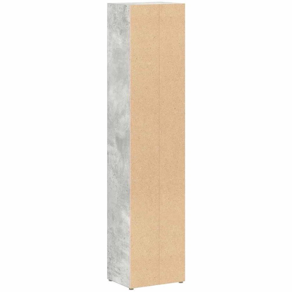 vidaXL 2X Estantería de CDs Armario Estante de Pie Almacenamiento Almacenaje Mueble Libros Práctico Decorativo Casa Hogar Gris Hormigón Contrachapada