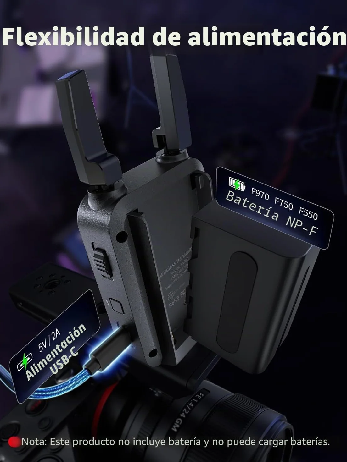 Lemorele HDMI Inalámbrico 200M con Antena Plegable, Transmisor y Receptor Vídeo (1 TX a 4 RX) con Loop-out y App para Cámara DSLR, Fotografía y Live Stream