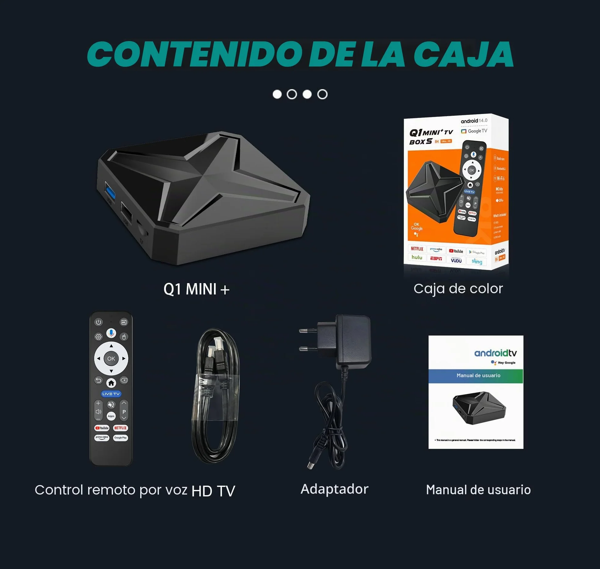 Android 14 TV Box 8K Ultra HD 2GB RAM 16GB ROM RK3518 Quad Core A53 Mali 450 MP2 WiFi 6 BT 5.4