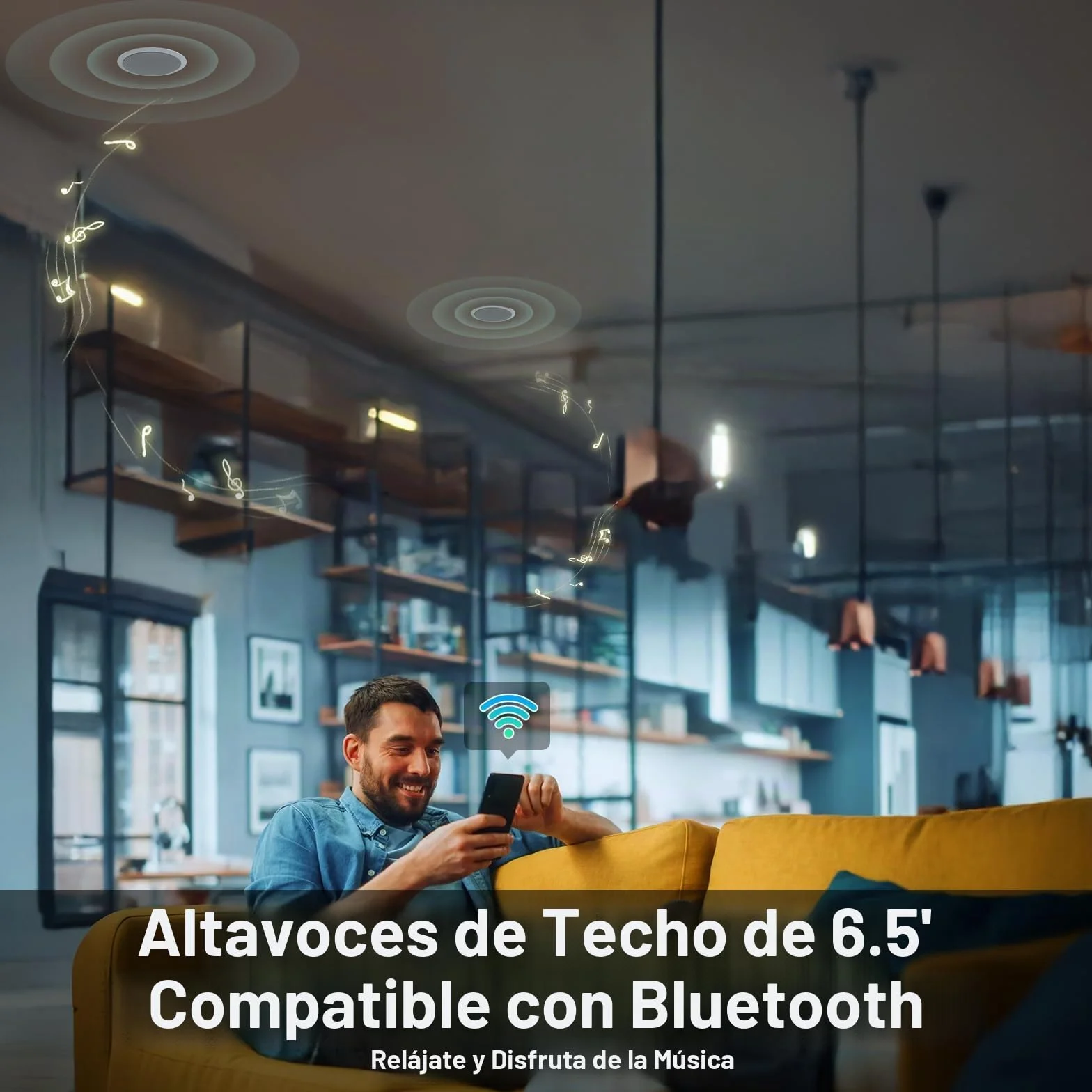 STUDIOFINIX Altavoces de techo Bluetooth 6.5 pulgadas 320 W 2 vías montaje empotrado sonido completo